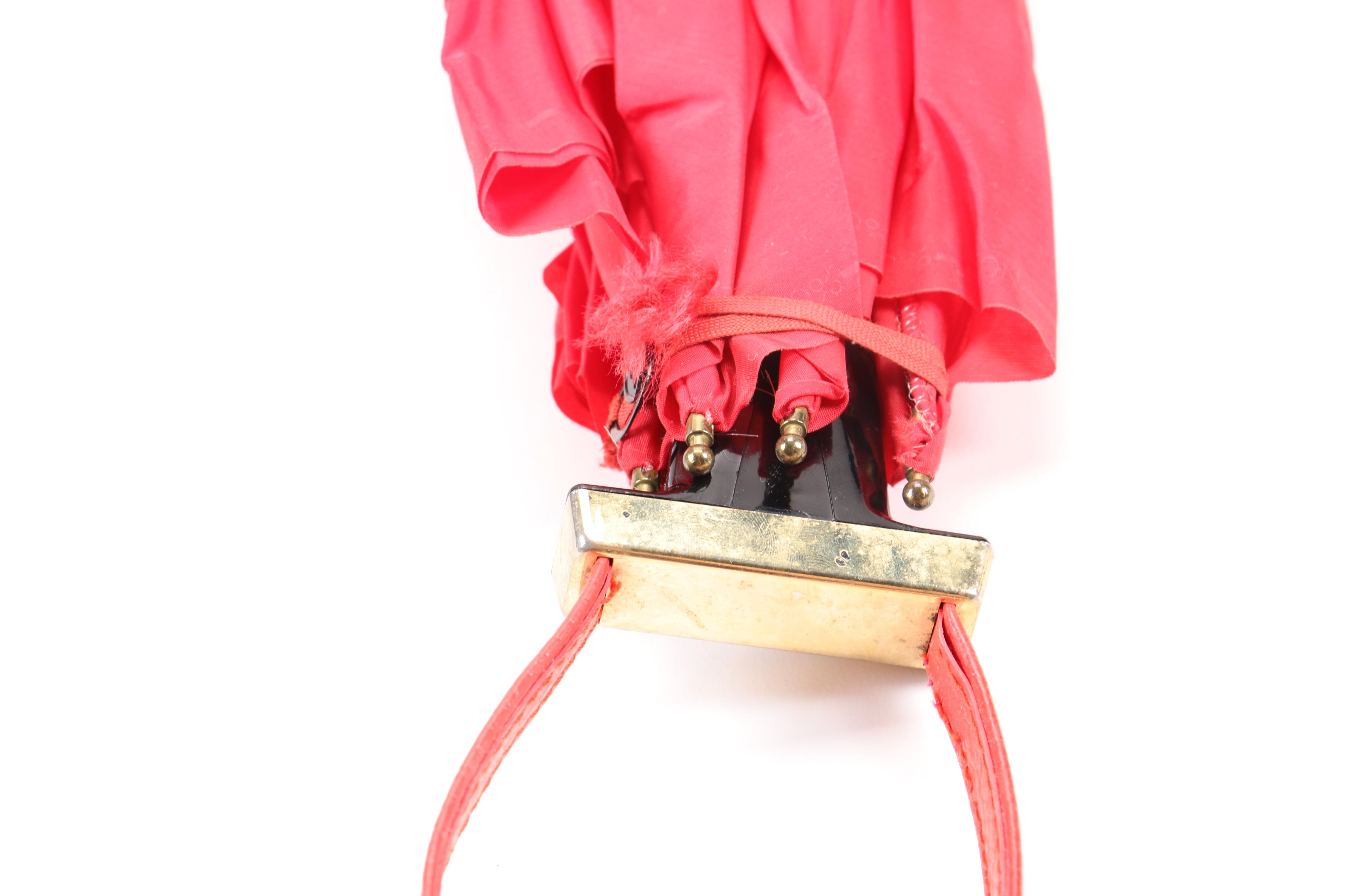 Vintage Travel Iron, Umbrella, and Personal Care Kit