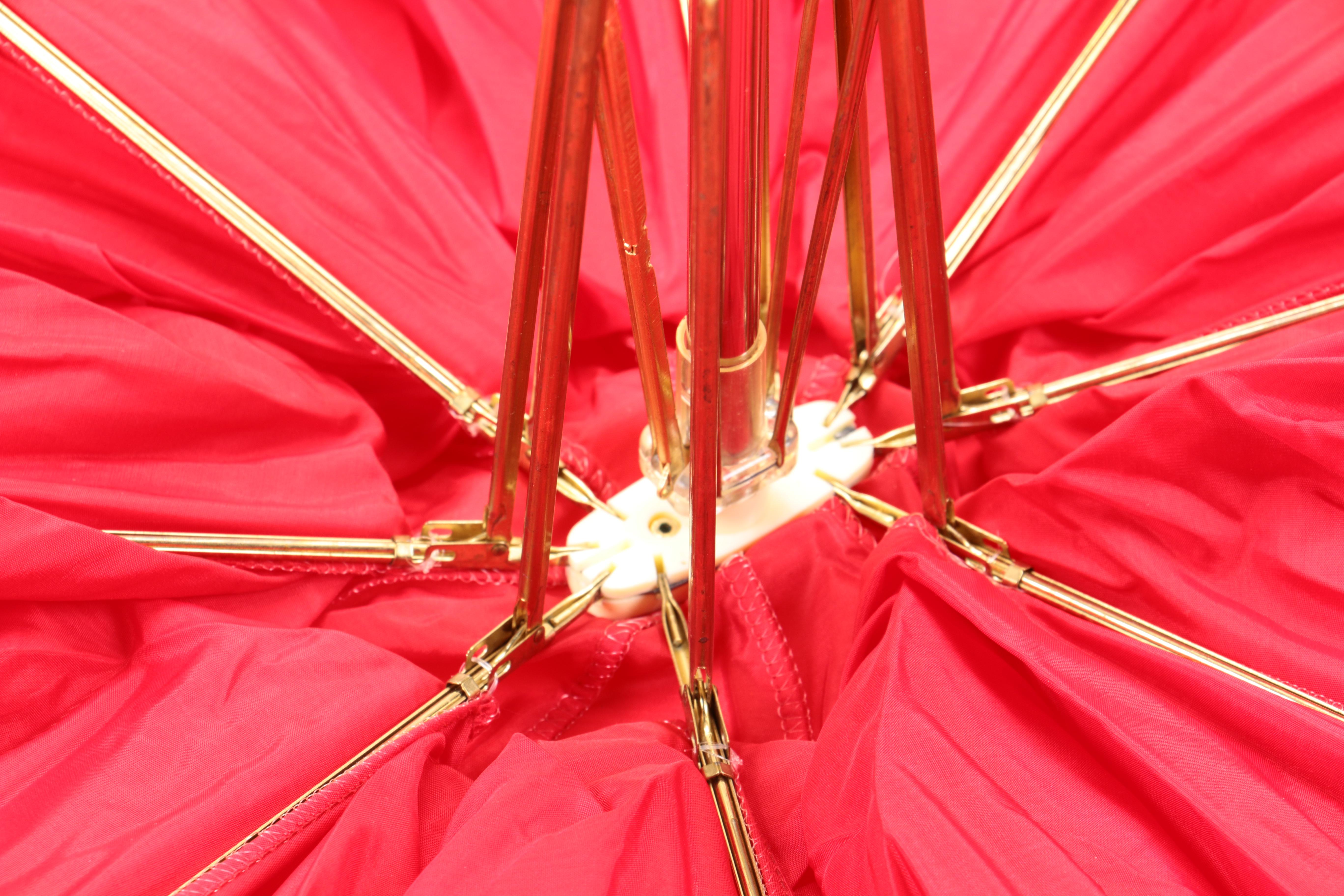 Vintage Travel Iron, Umbrella, and Personal Care Kit