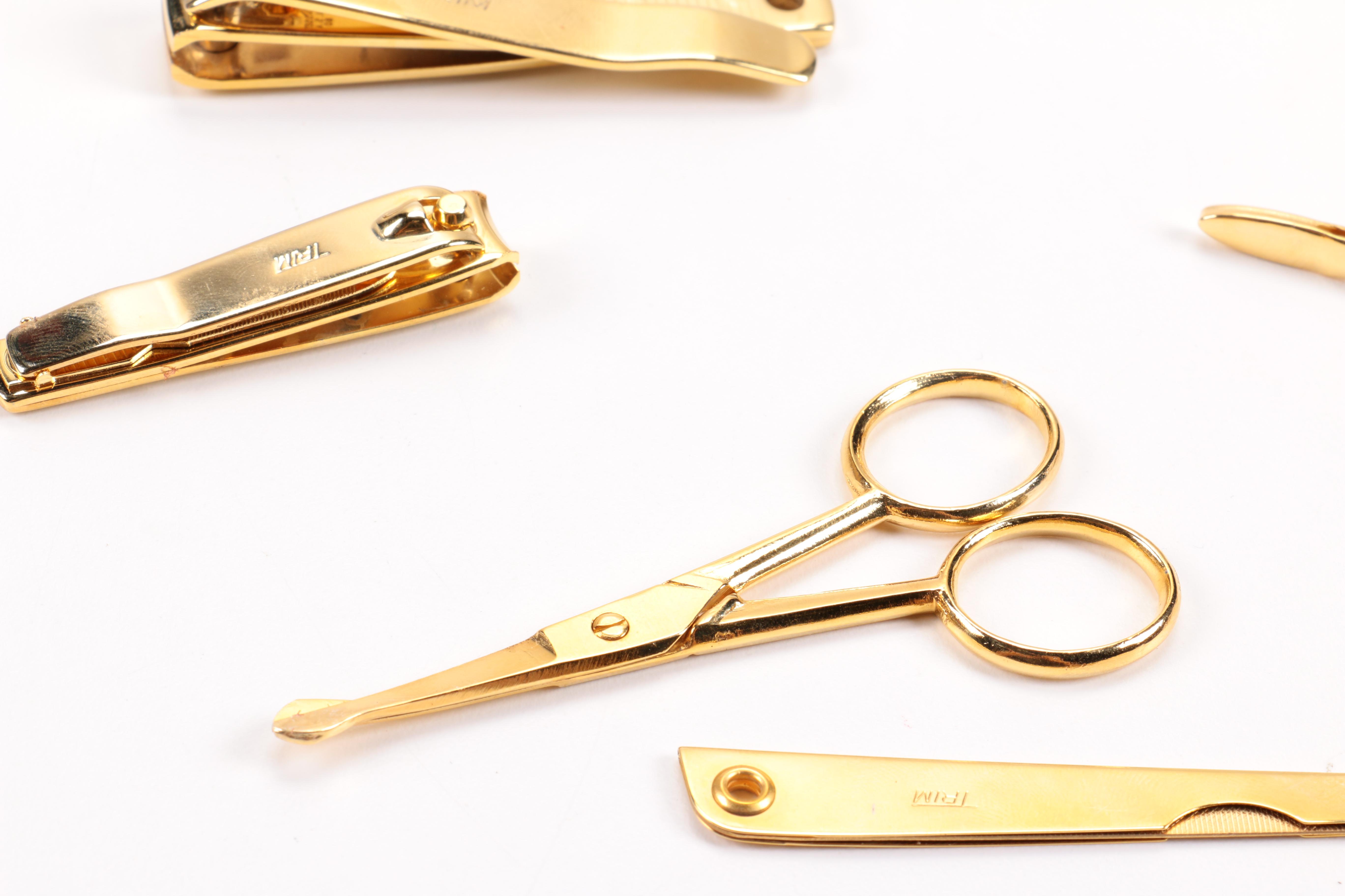 Vintage Travel Iron, Umbrella, and Personal Care Kit