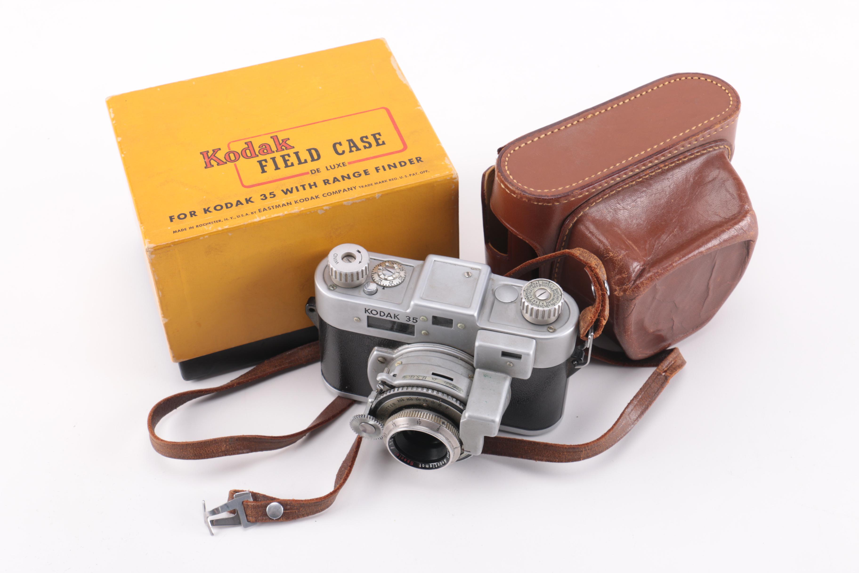 Vintage Kodak 35 and General Electric Exposure Meter