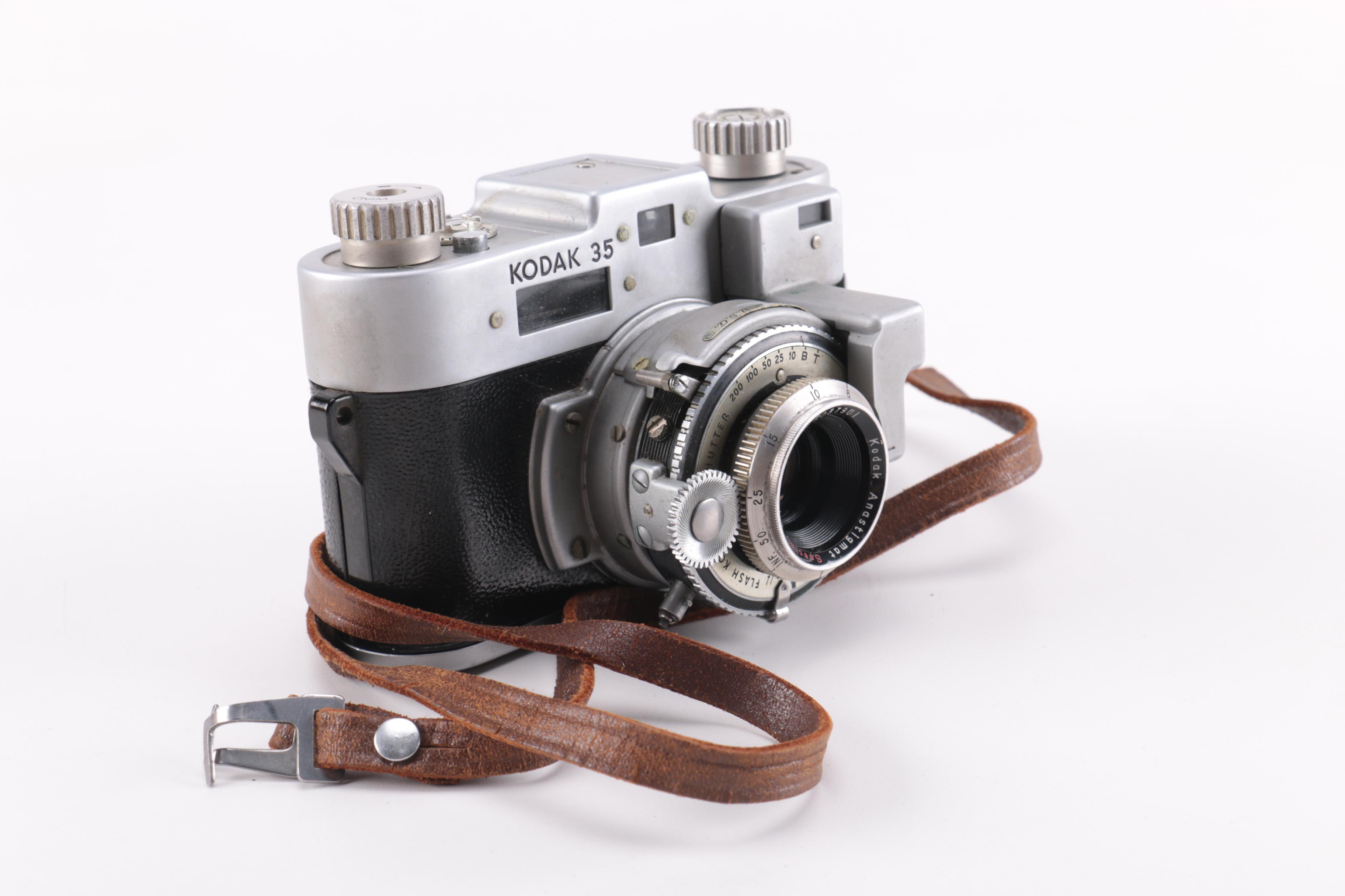 Vintage Kodak 35 and General Electric Exposure Meter