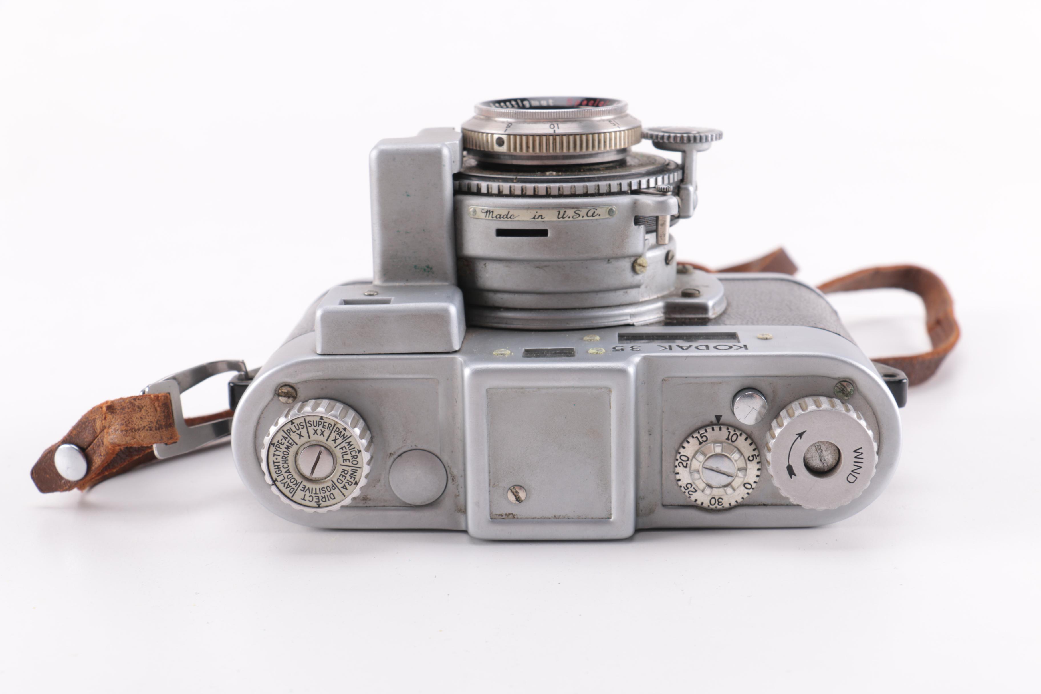 Vintage Kodak 35 and General Electric Exposure Meter