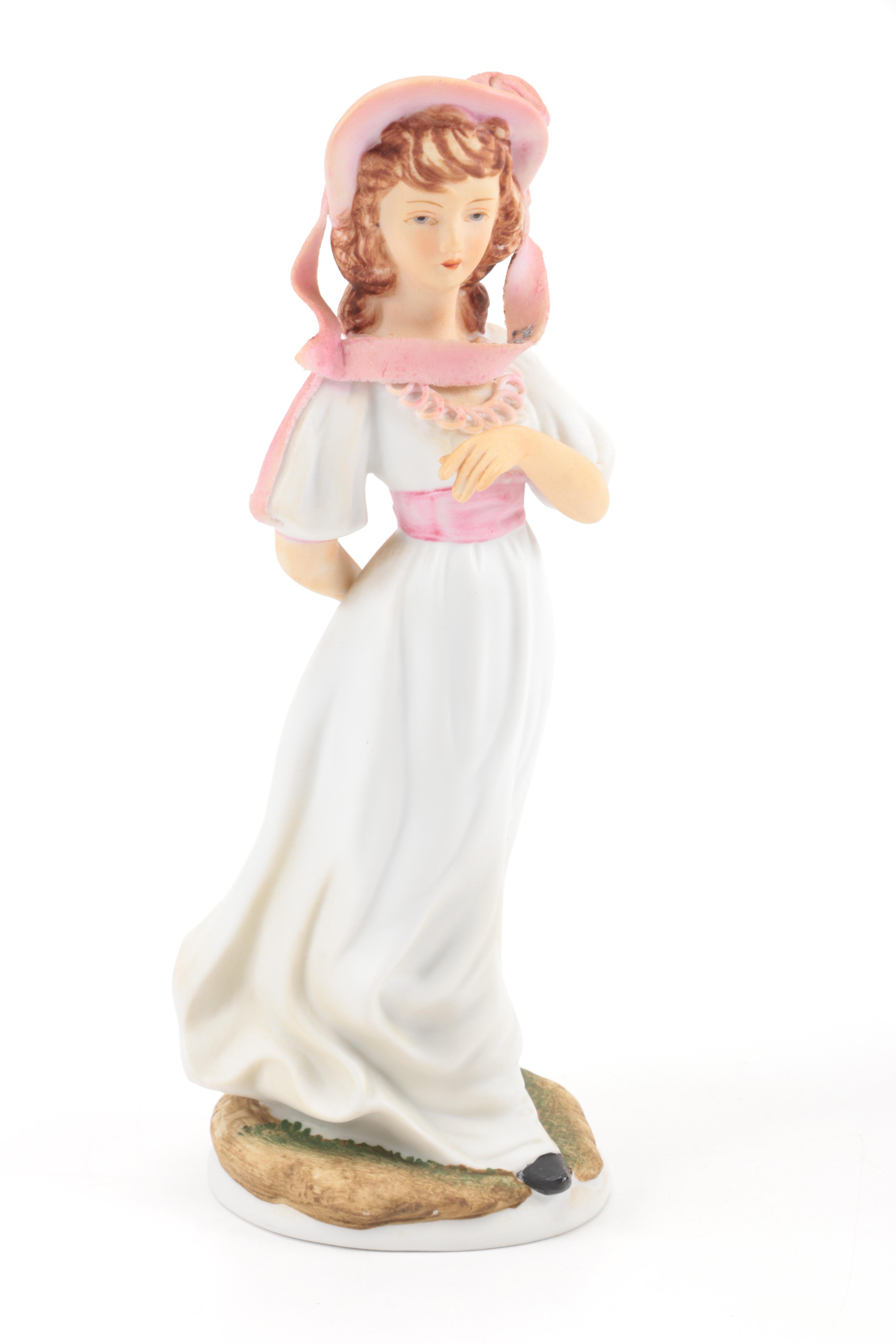 Pair of Lefton Figurines of "Pinkie" and "Blue Boy"