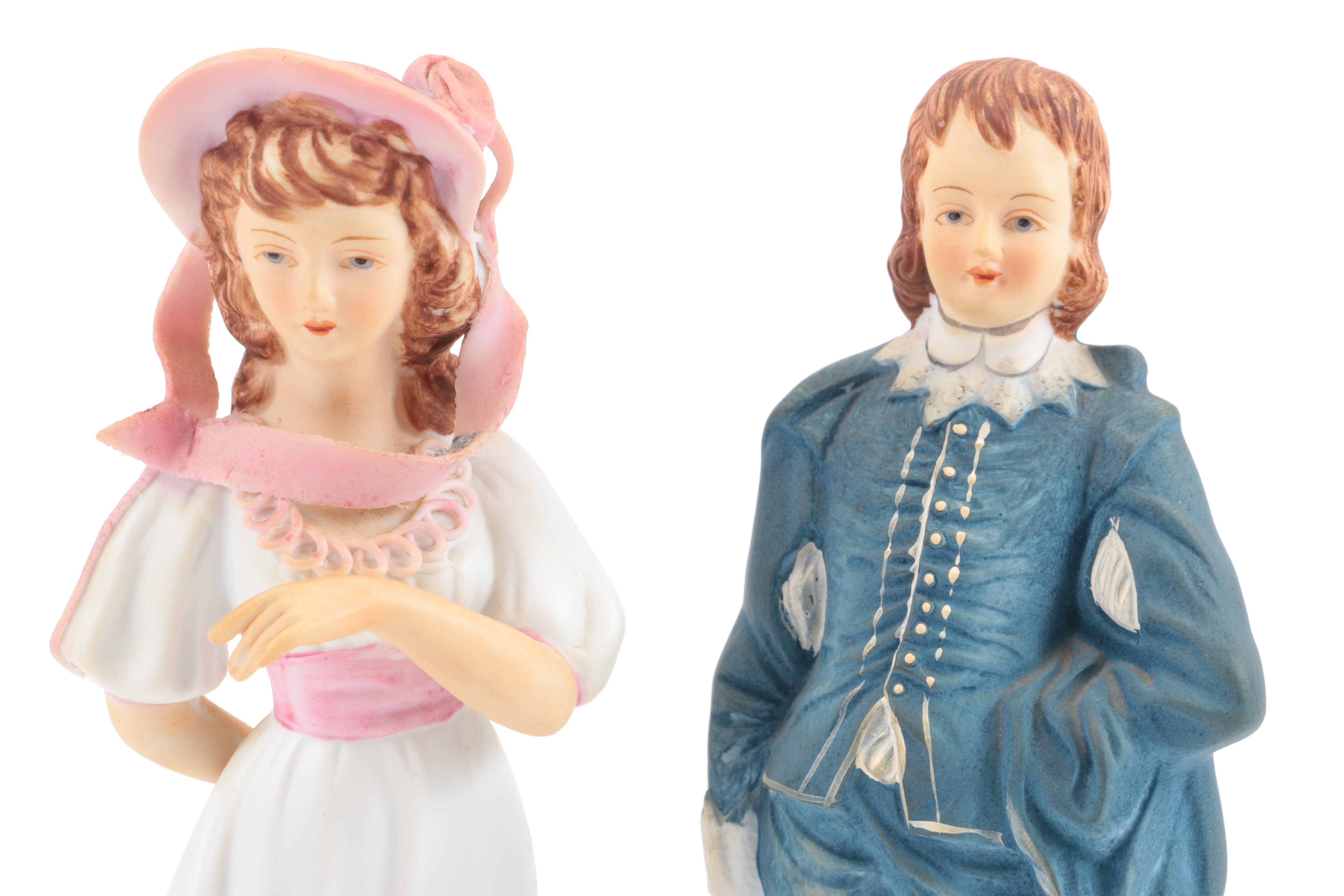 Pair of Lefton Figurines of "Pinkie" and "Blue Boy"