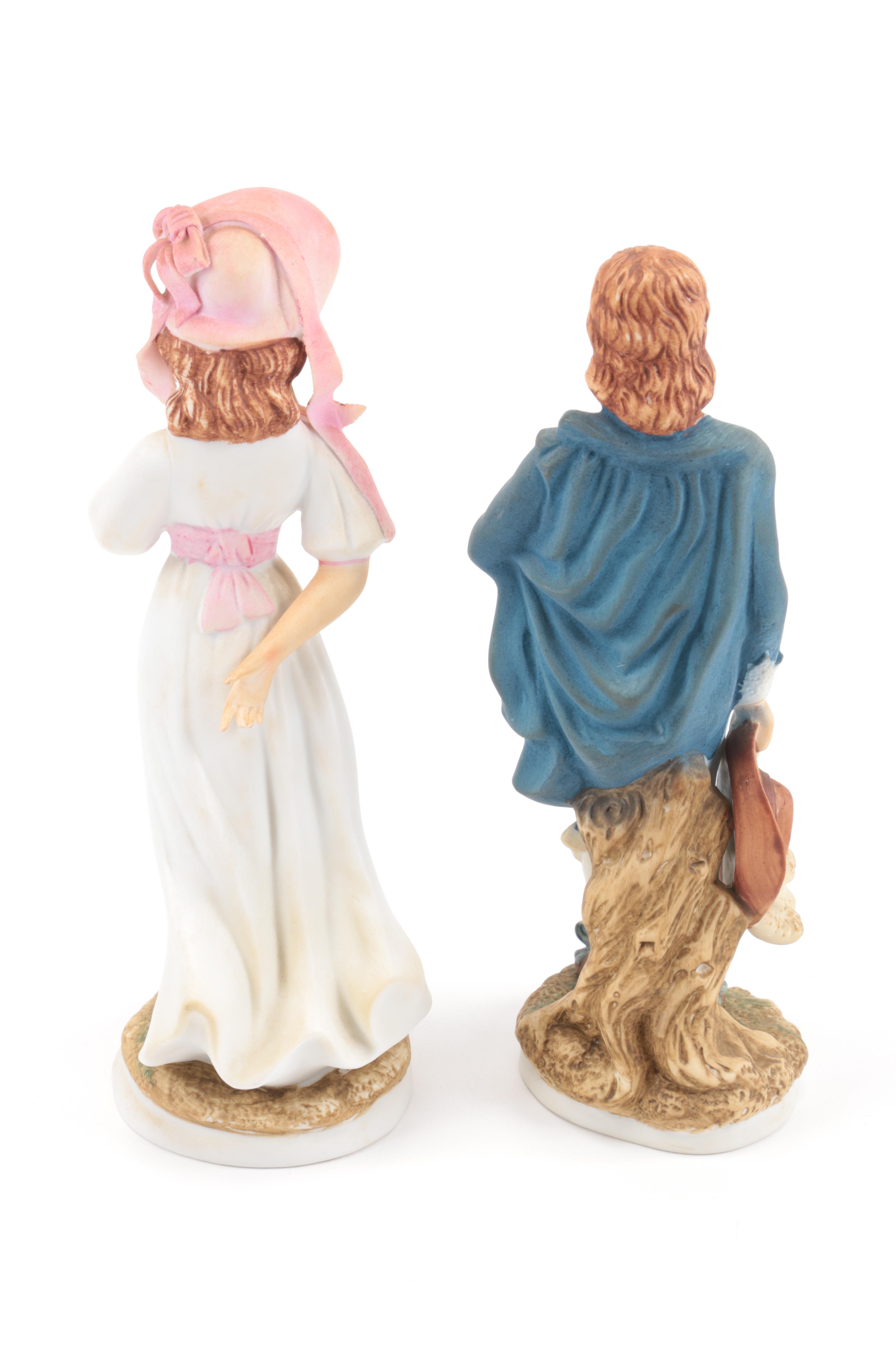 Pair of Lefton Figurines of "Pinkie" and "Blue Boy"