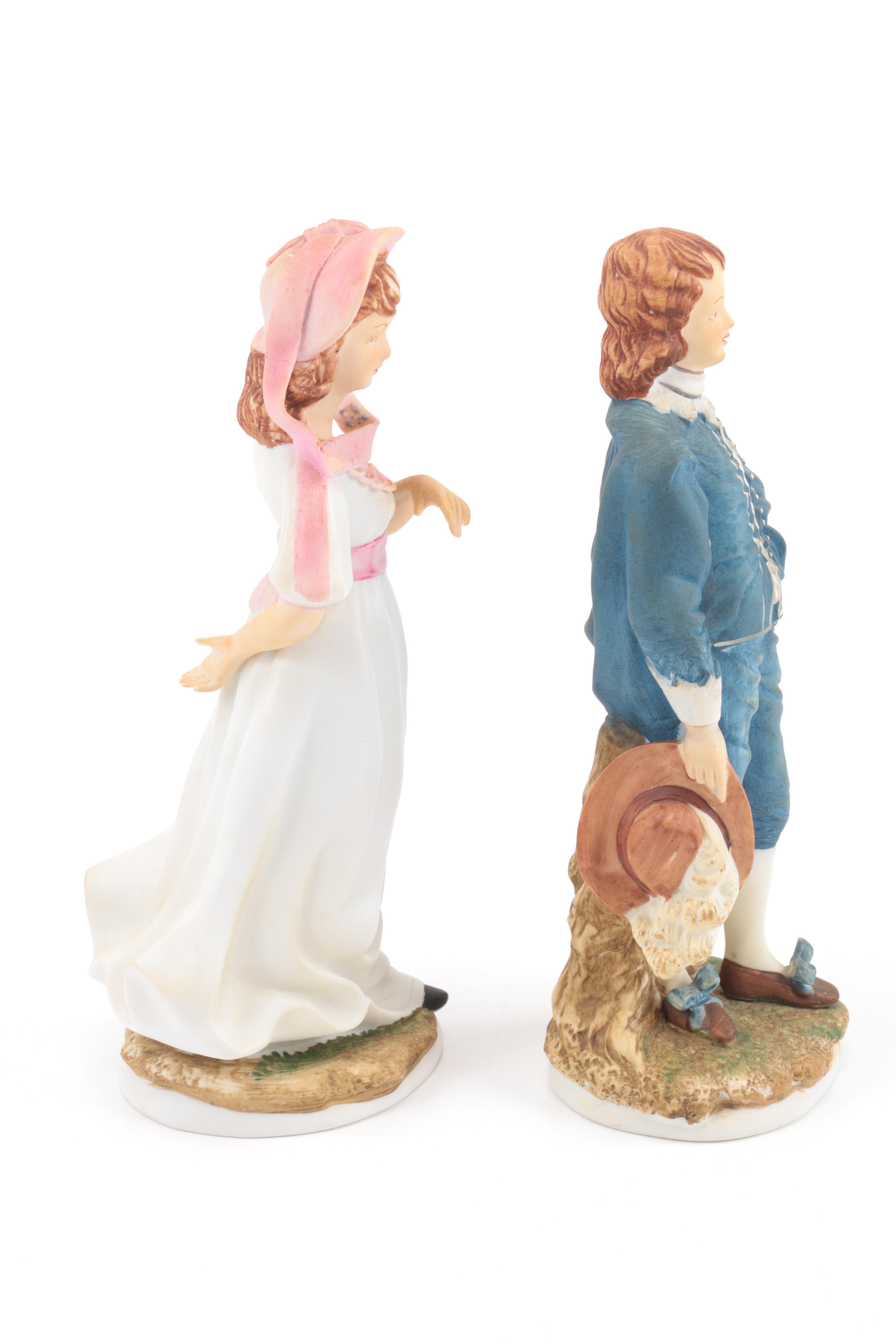 Pair of Lefton Figurines of "Pinkie" and "Blue Boy"