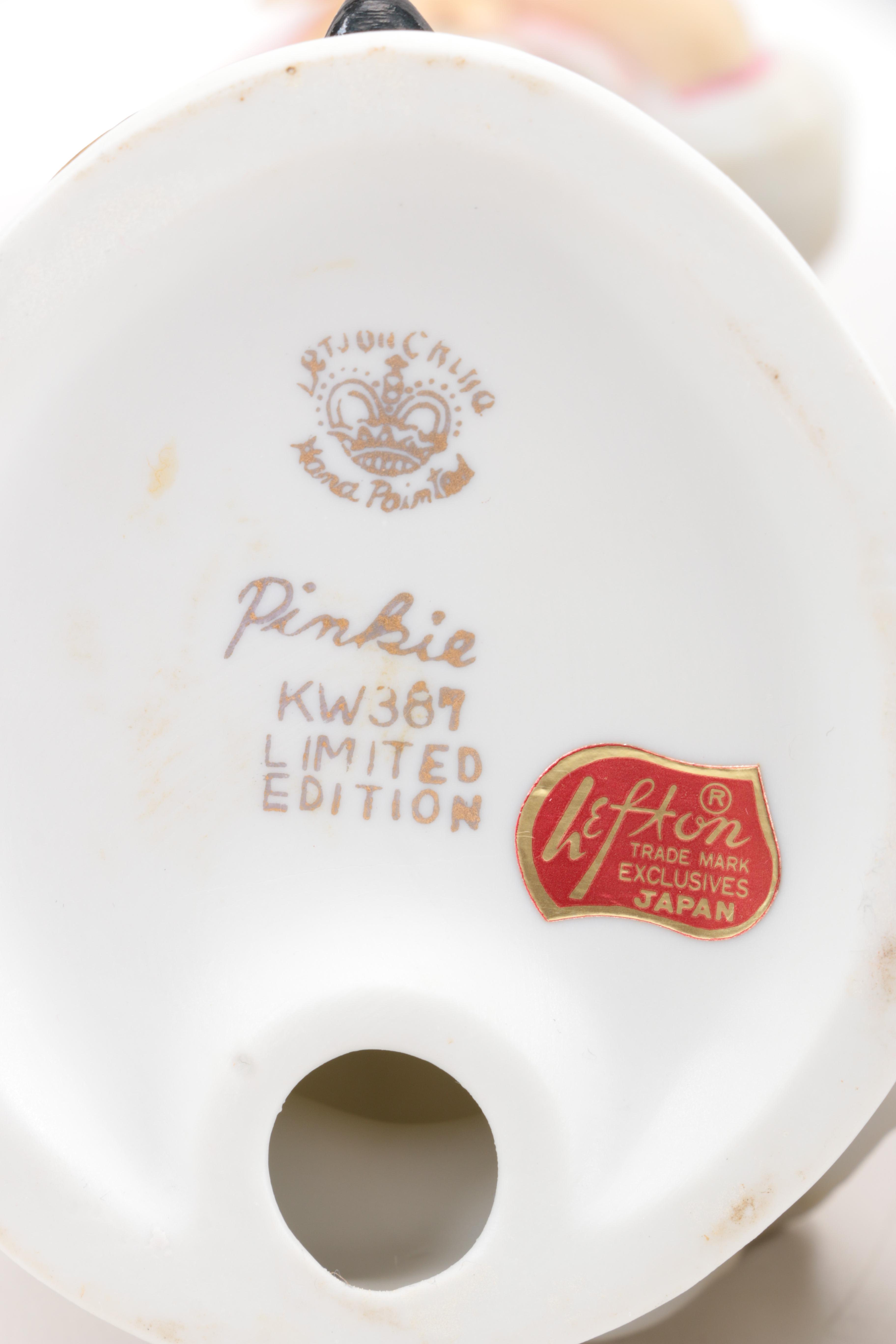 Pair of Lefton Figurines of "Pinkie" and "Blue Boy"