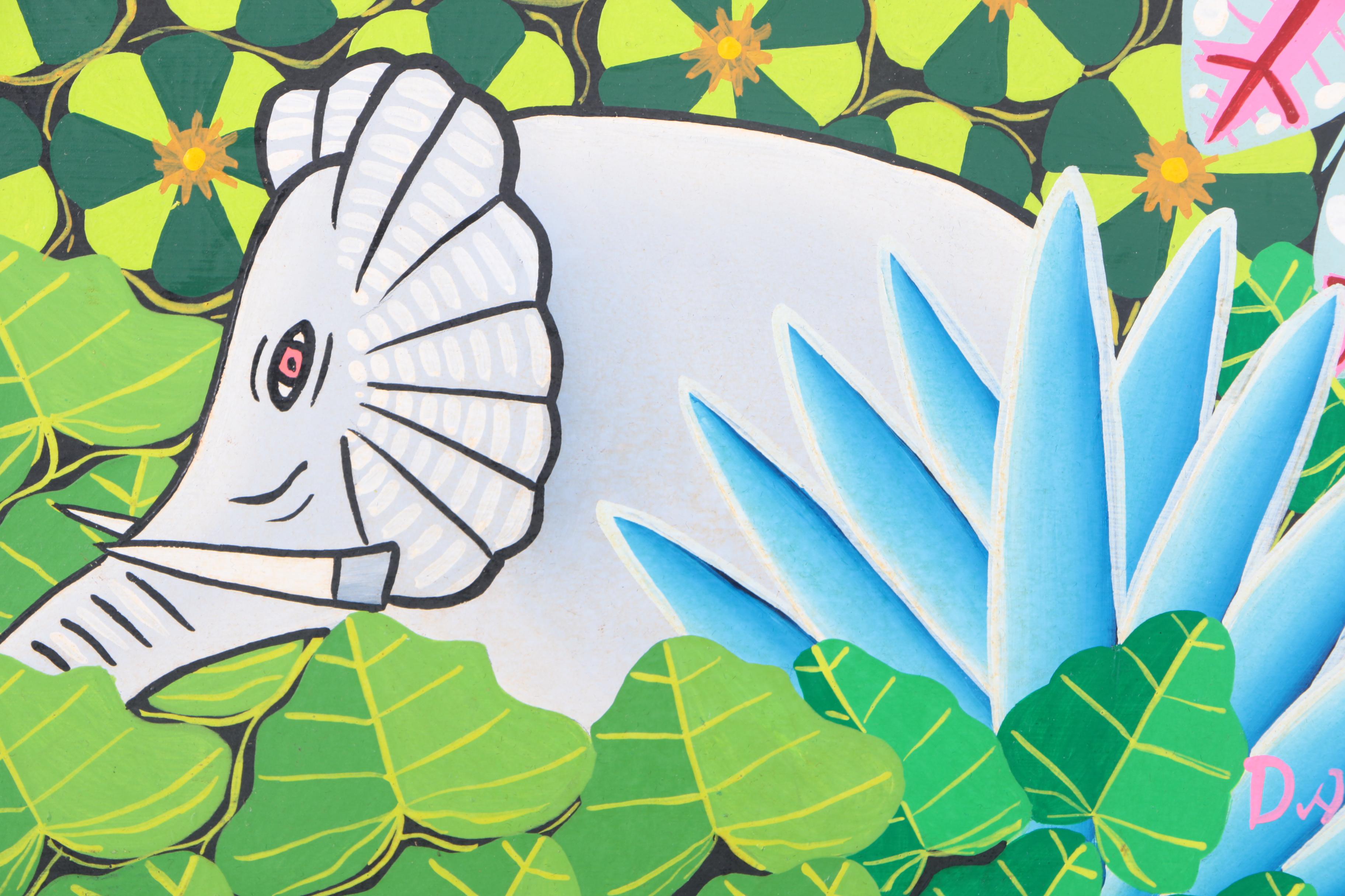 Daniel Souvenir Acrylic Painting of Animals in the Jungle