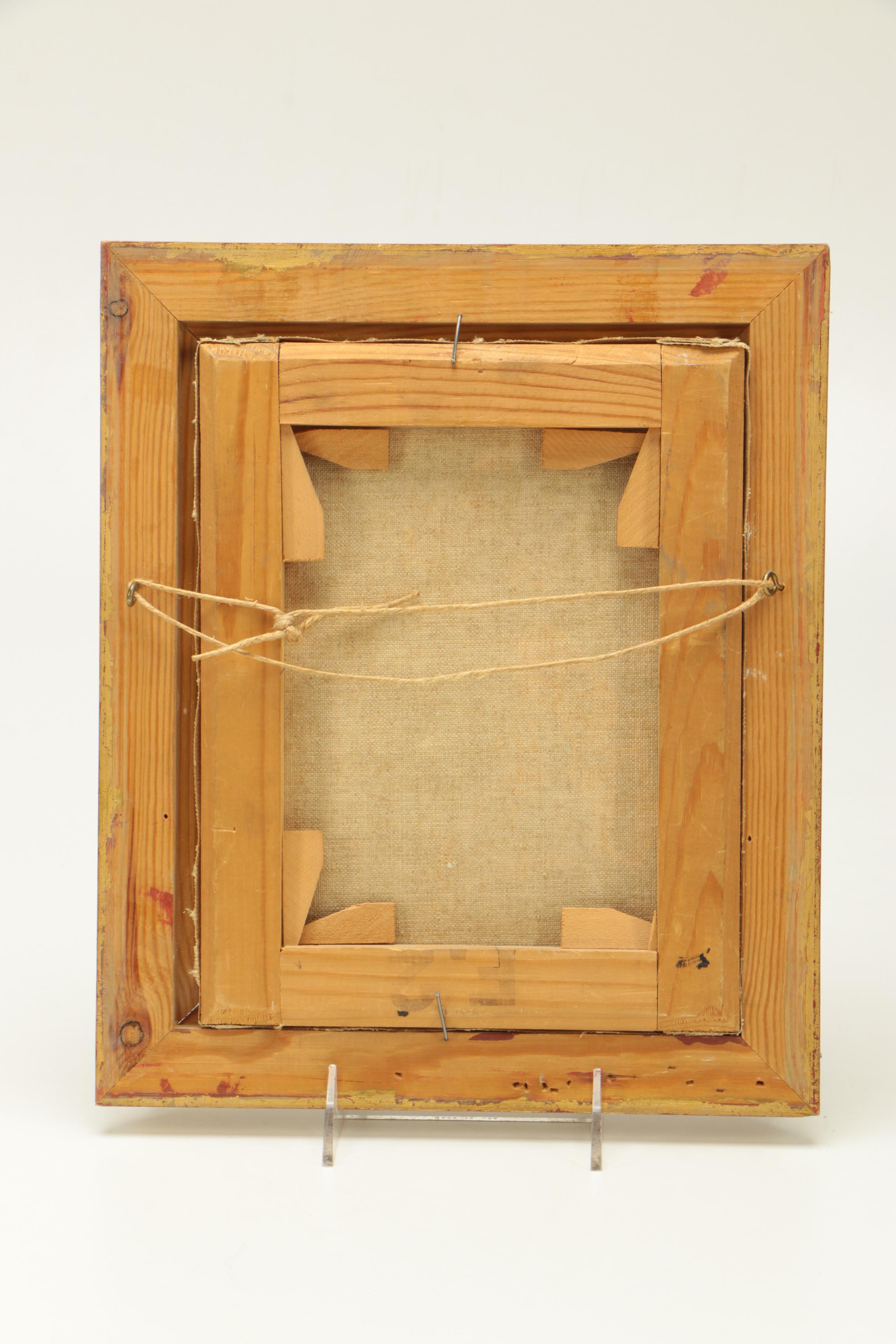 Oil on Canvas Painting of Two Women Sewing