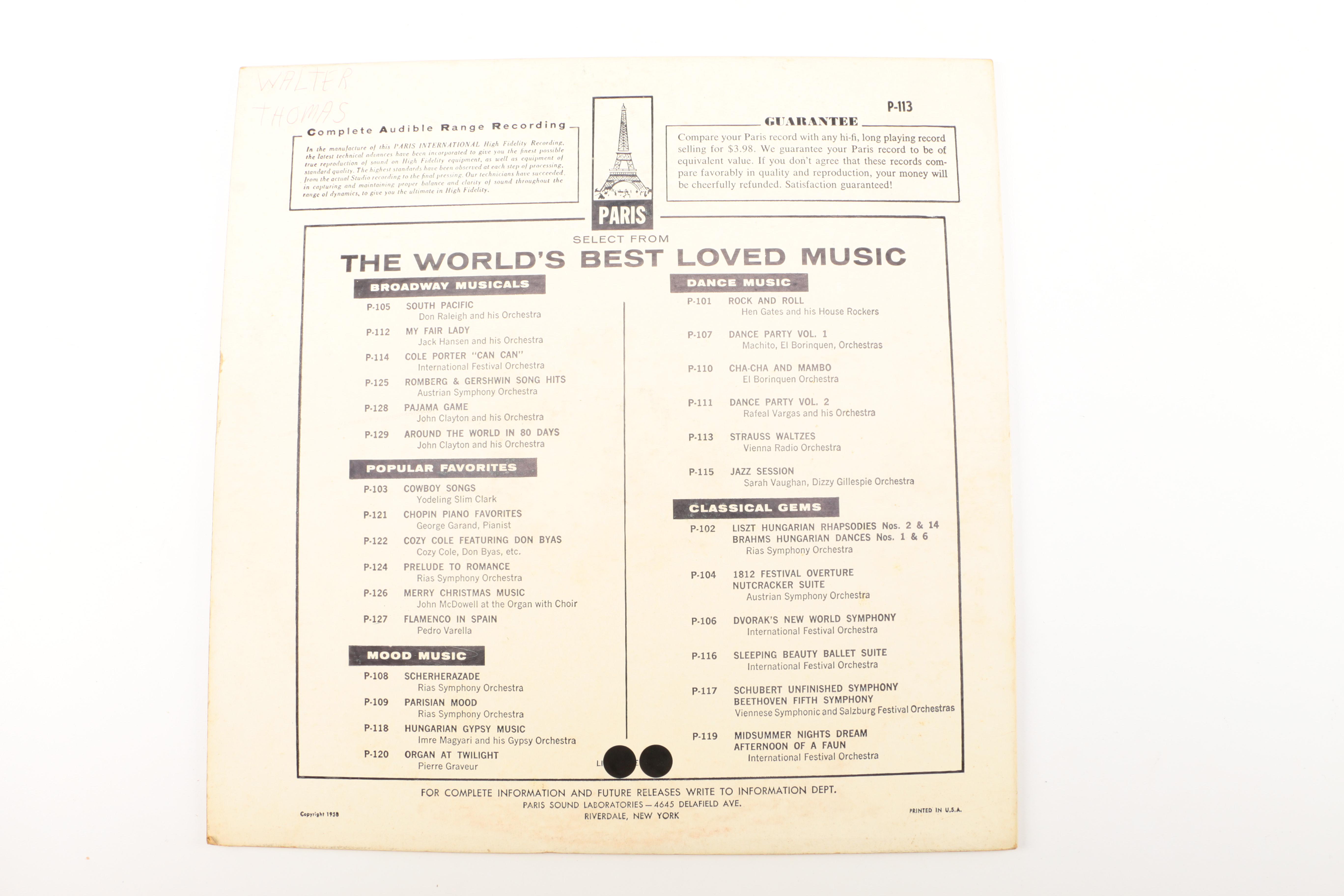 Easy Listening, Polka and Other Vintage LPs