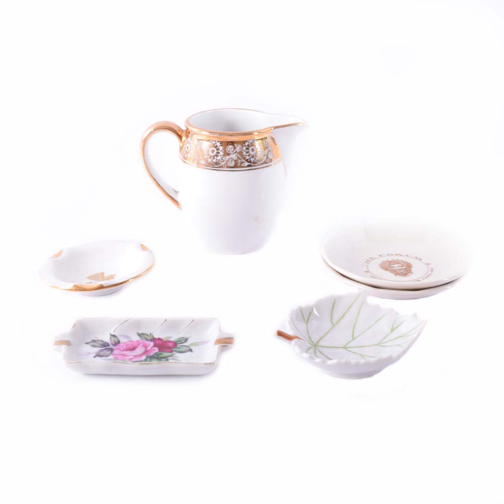 Vintage Gilded Porcelain Trinket Collection