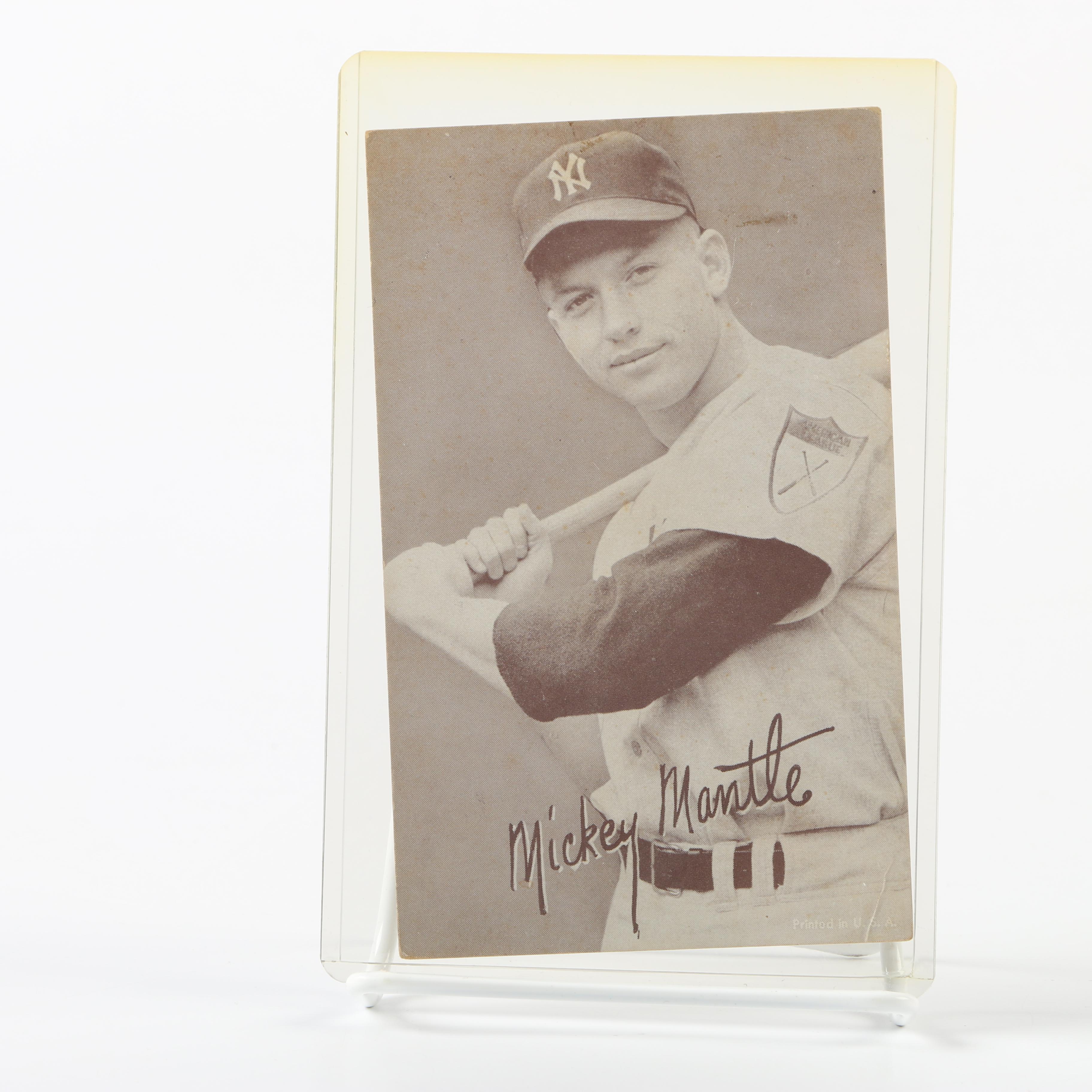 Mickey Mantle Exhibit Card