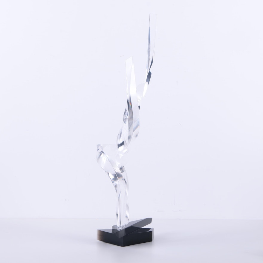 Signed Contemporary Acrylic Sculpture