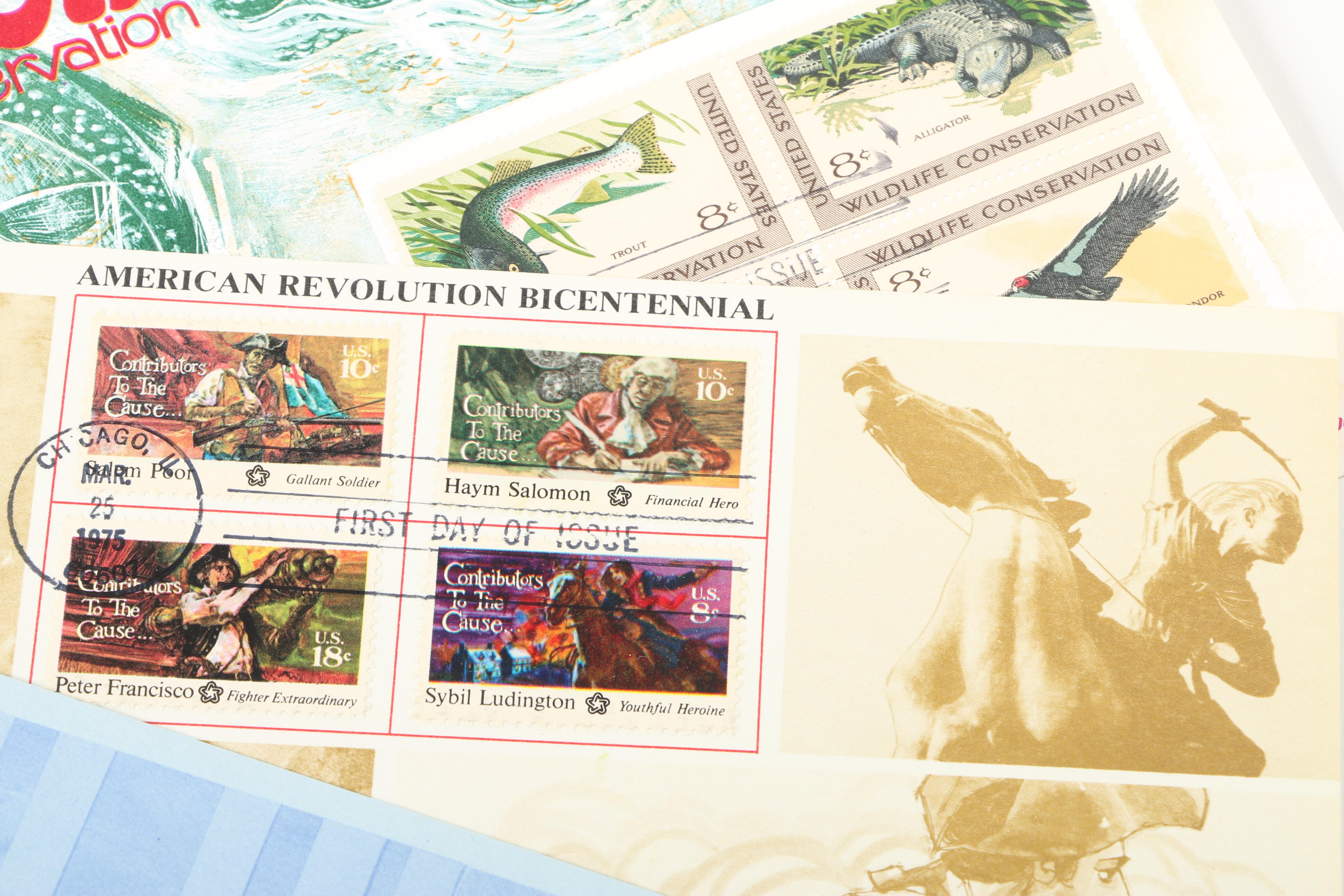 United States First Day of Issue Postage Stamps