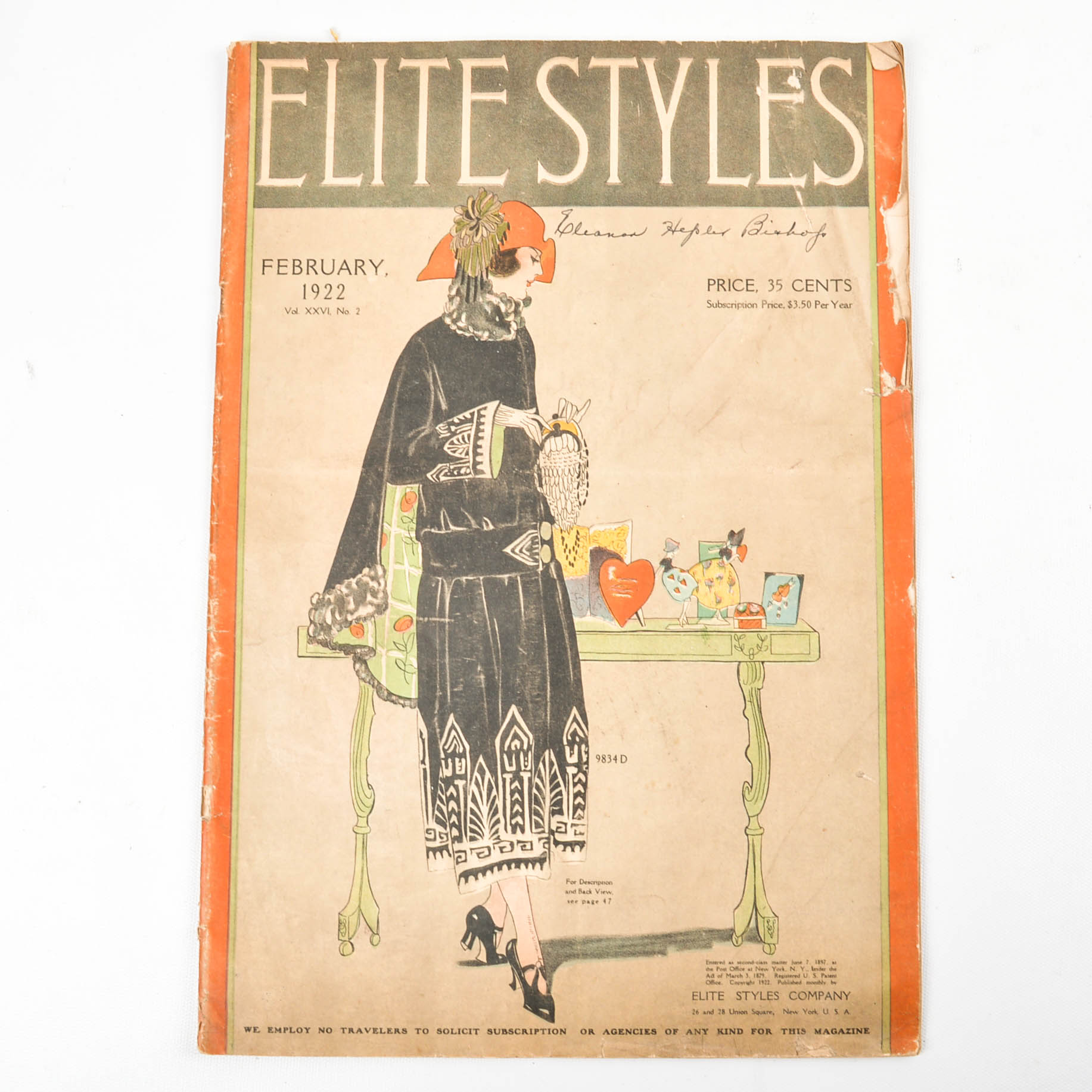 Early 1900s Ephemera Including 1923 "Harper's Bazar" With Erté Cover