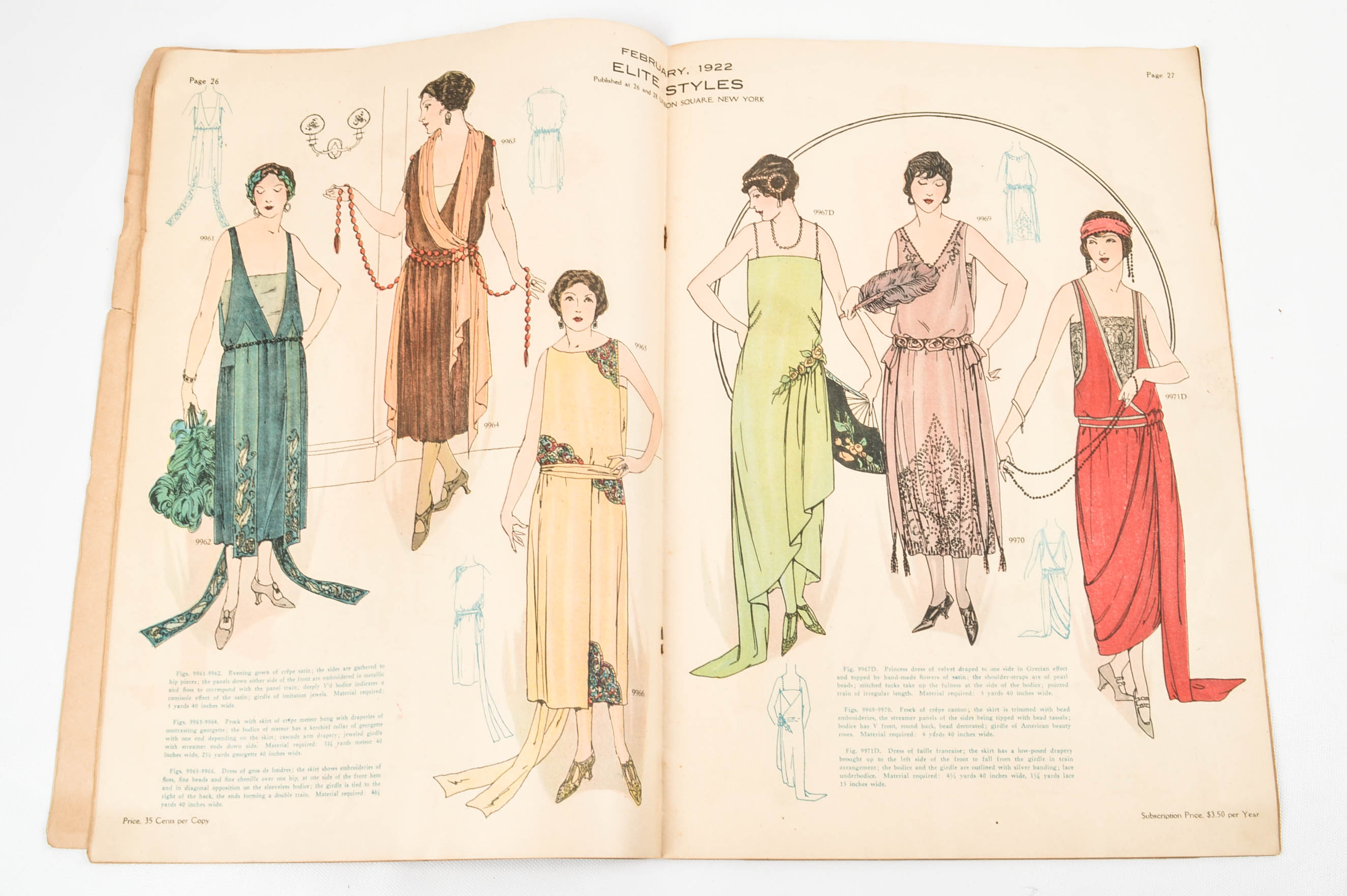 Early 1900s Ephemera Including 1923 "Harper's Bazar" With Erté Cover