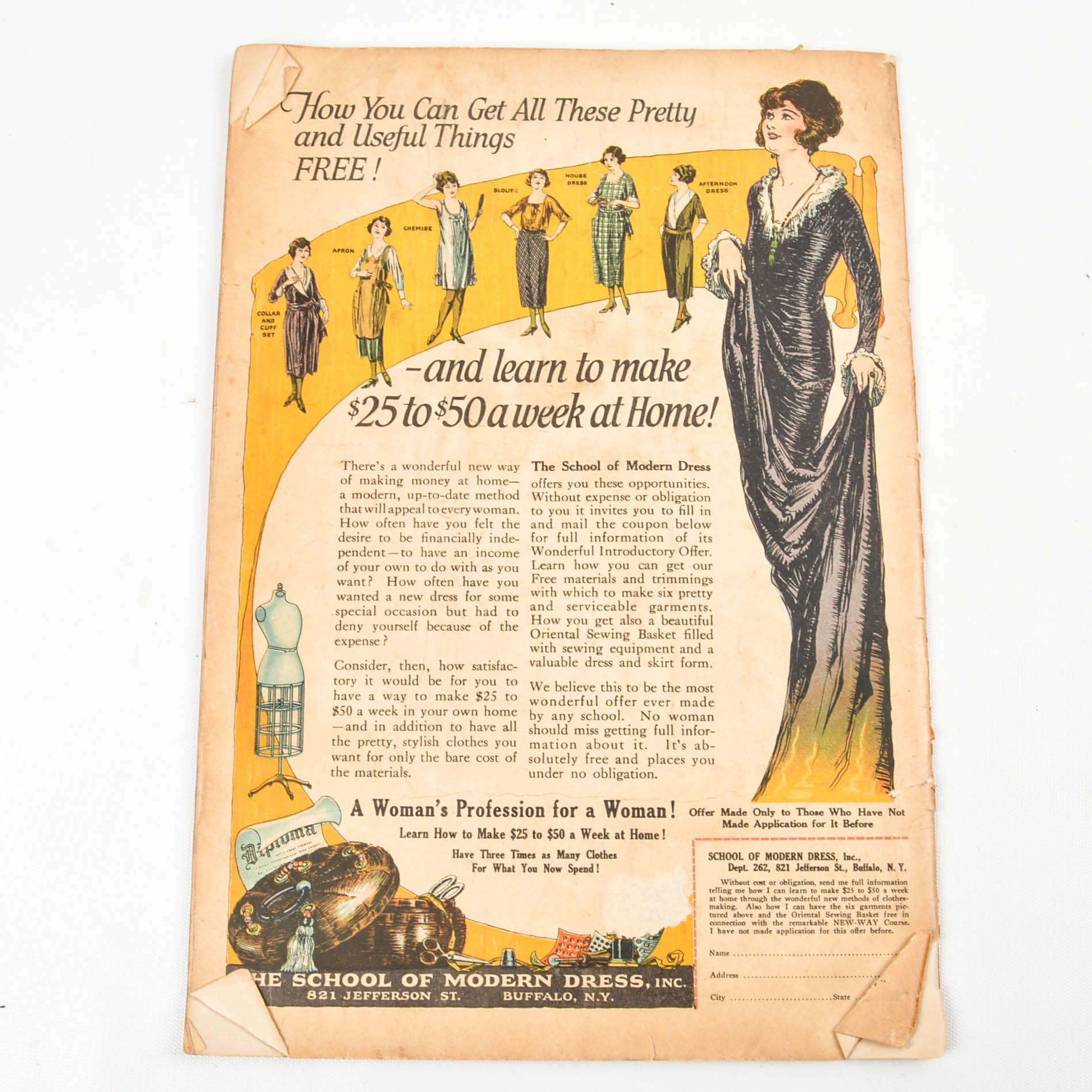 Early 1900s Ephemera Including 1923 "Harper's Bazar" With Erté Cover