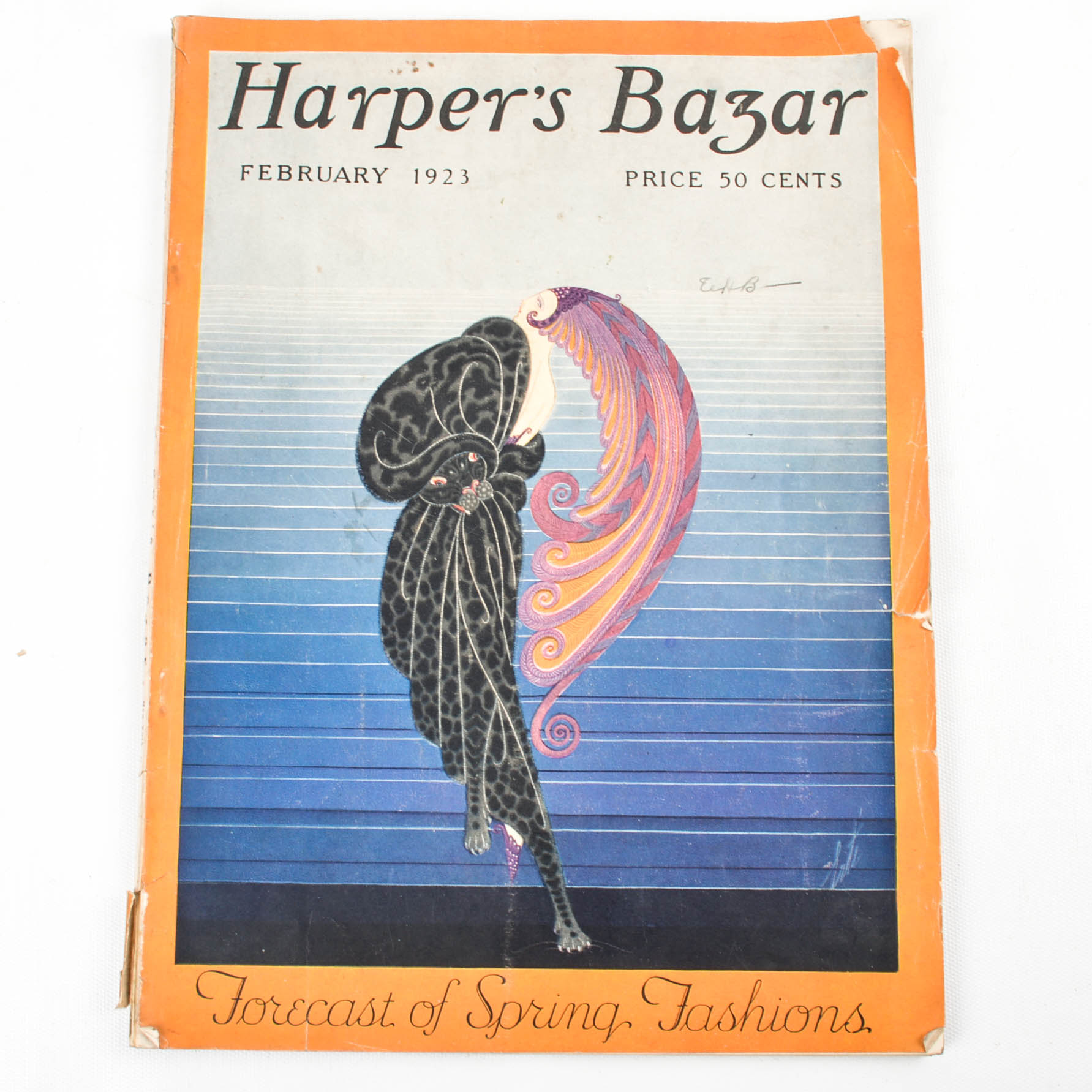 Early 1900s Ephemera Including 1923 "Harper's Bazar" With Erté Cover