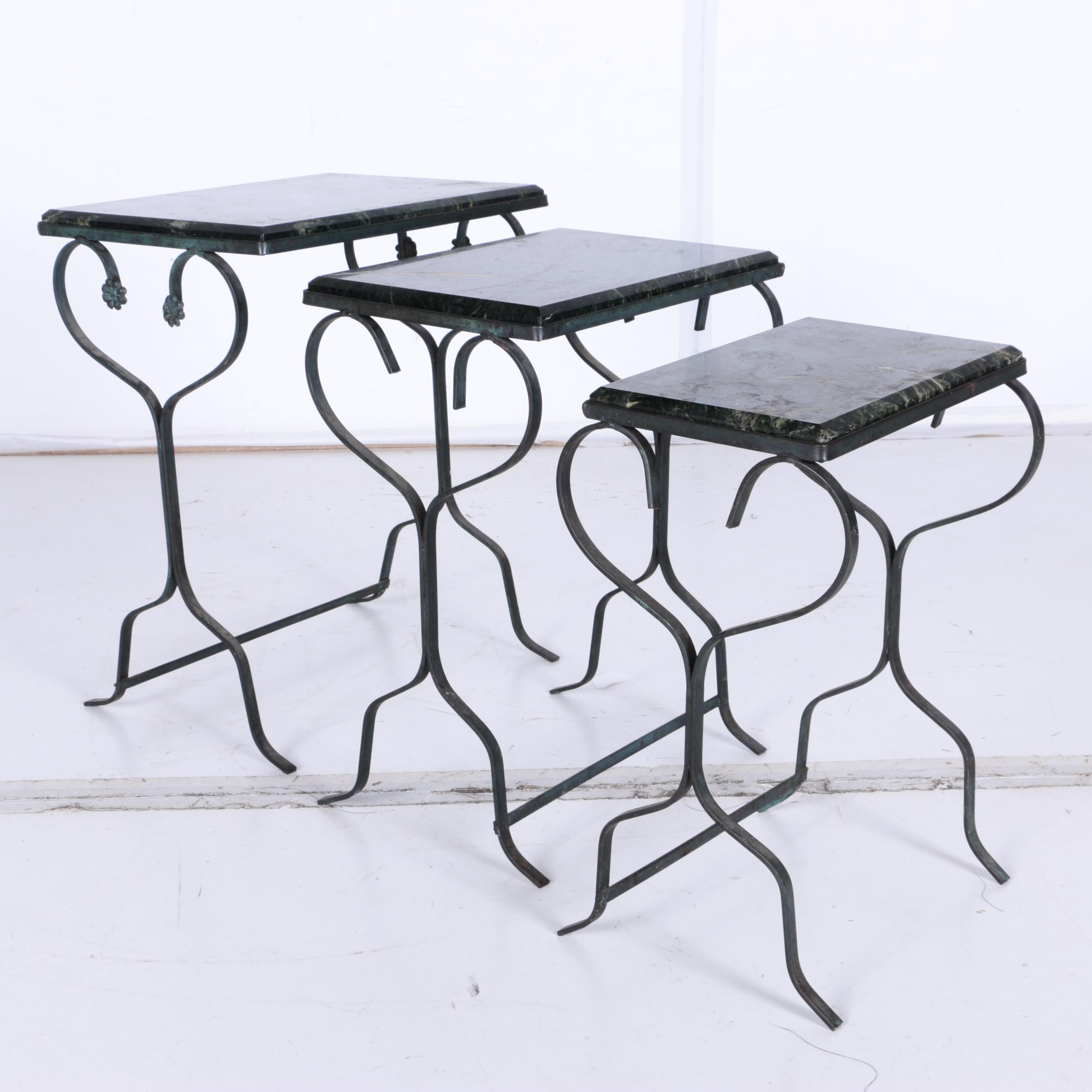Vintage Marble Top Nesting Tables