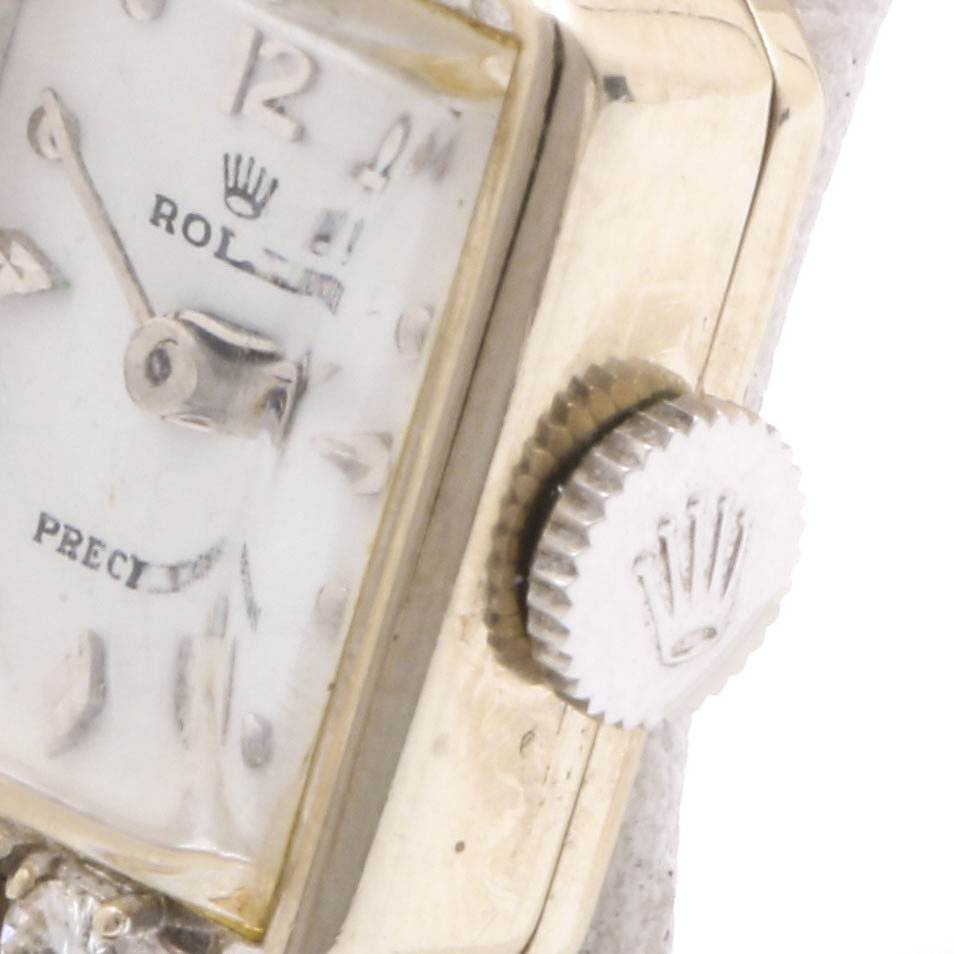 Rolex 14K White Gold Diamond Watch