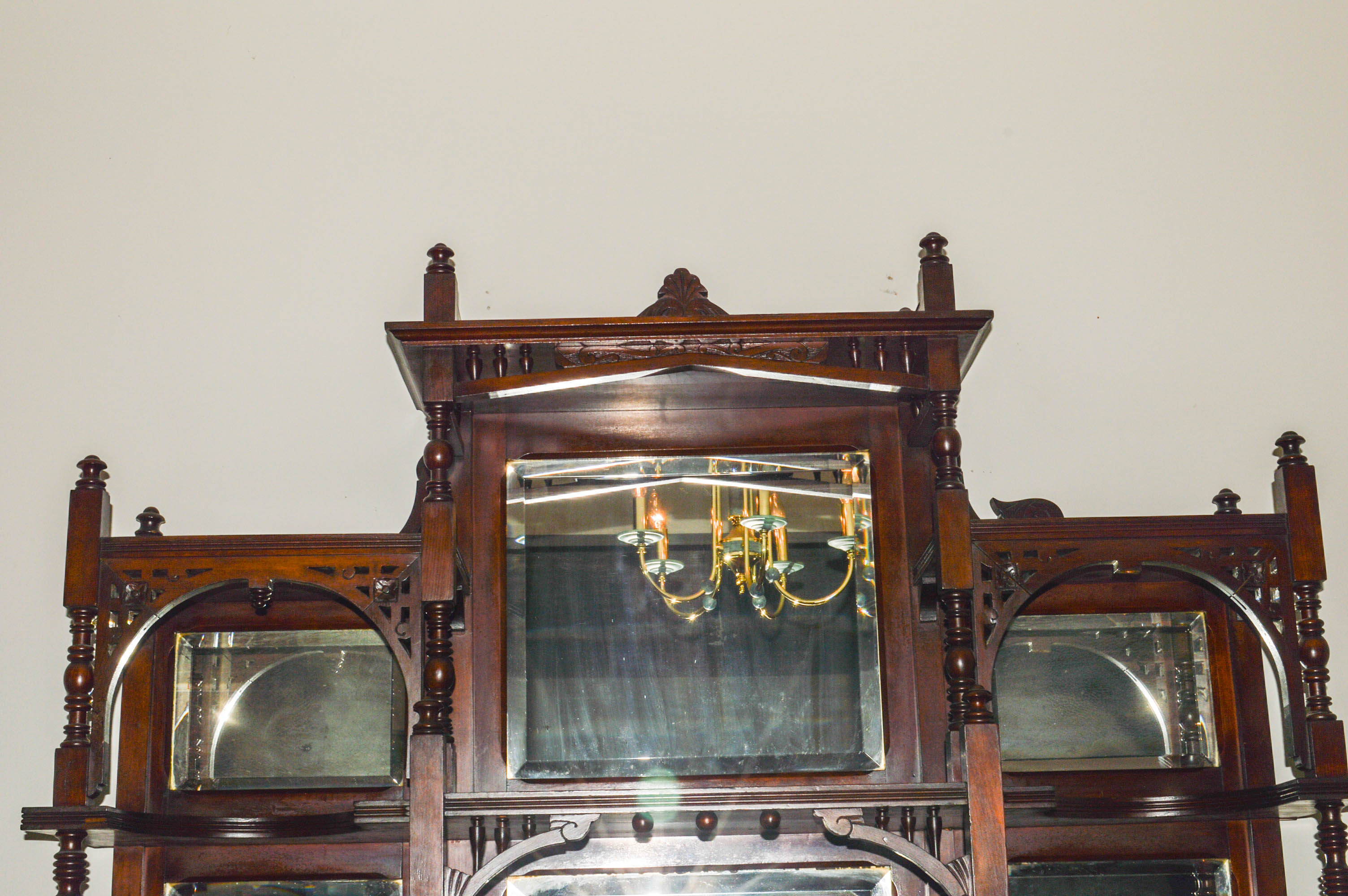 Victorian-Style China Cabinet With Open Shelving
