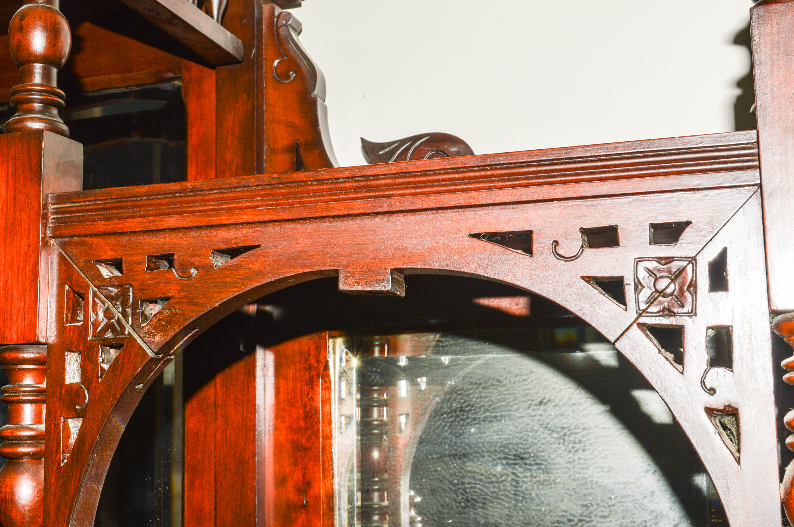 Victorian-Style China Cabinet With Open Shelving