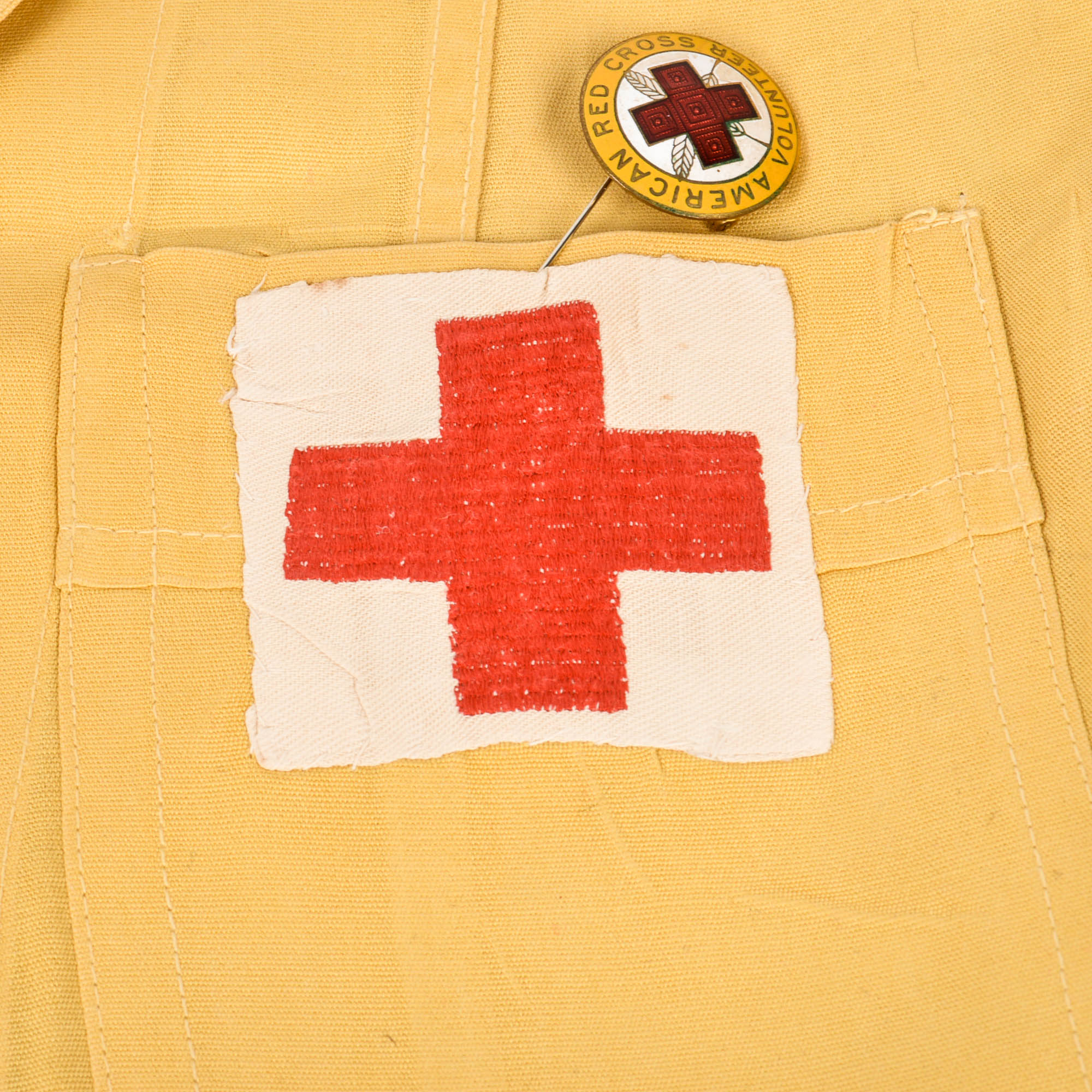 WWII Red Cross Uniform With Duffel and Pin