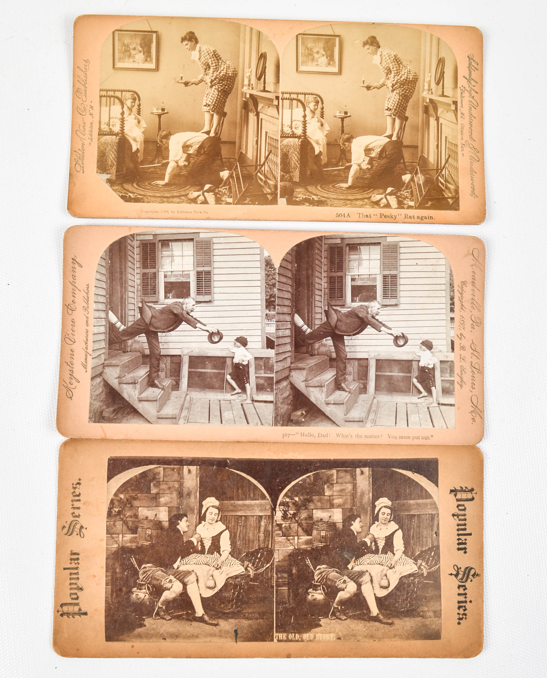 Antique "Perfecscope" Sterioscope Viewer With 250 Cards