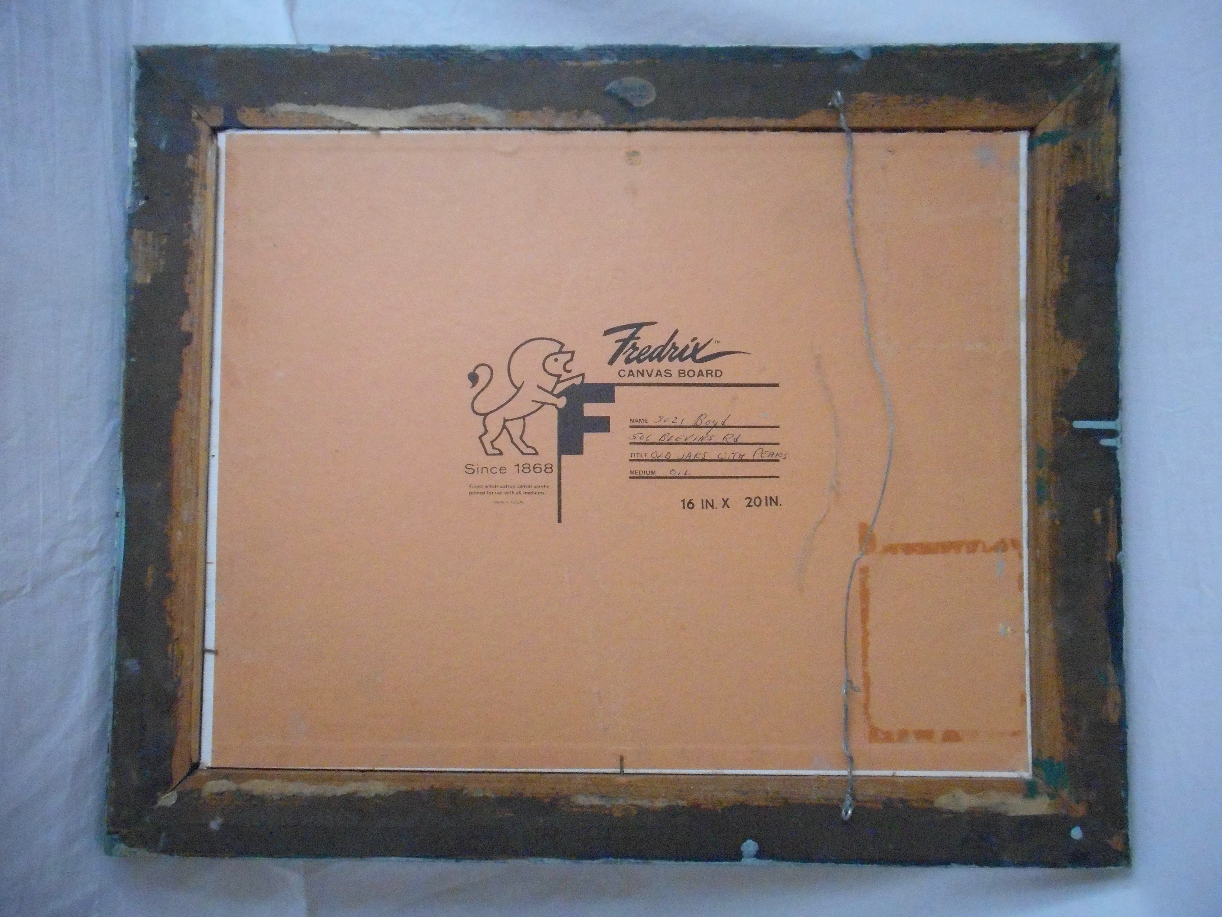 Original Oil Painting Still Life with Mason Jars and Pears