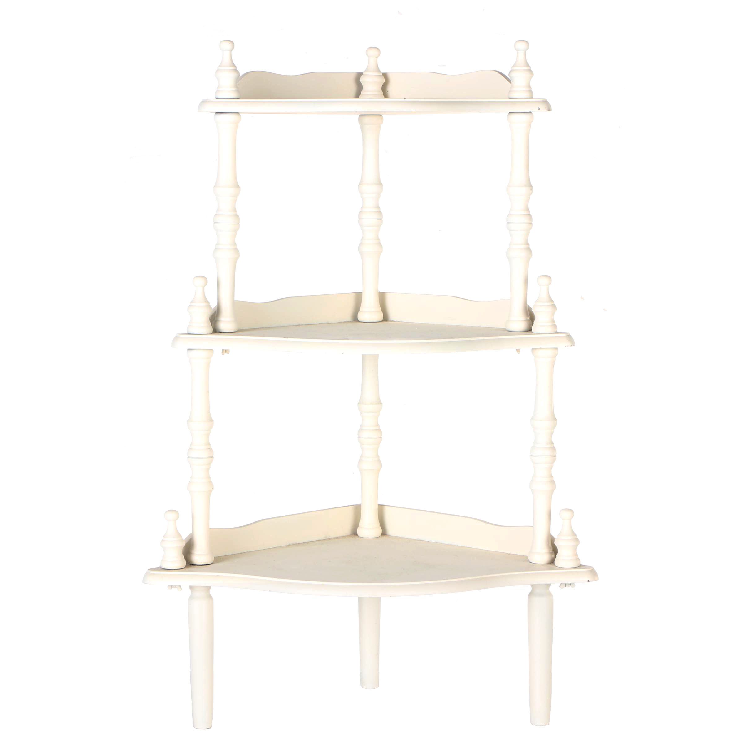 Corner Etagere Shelf in White
