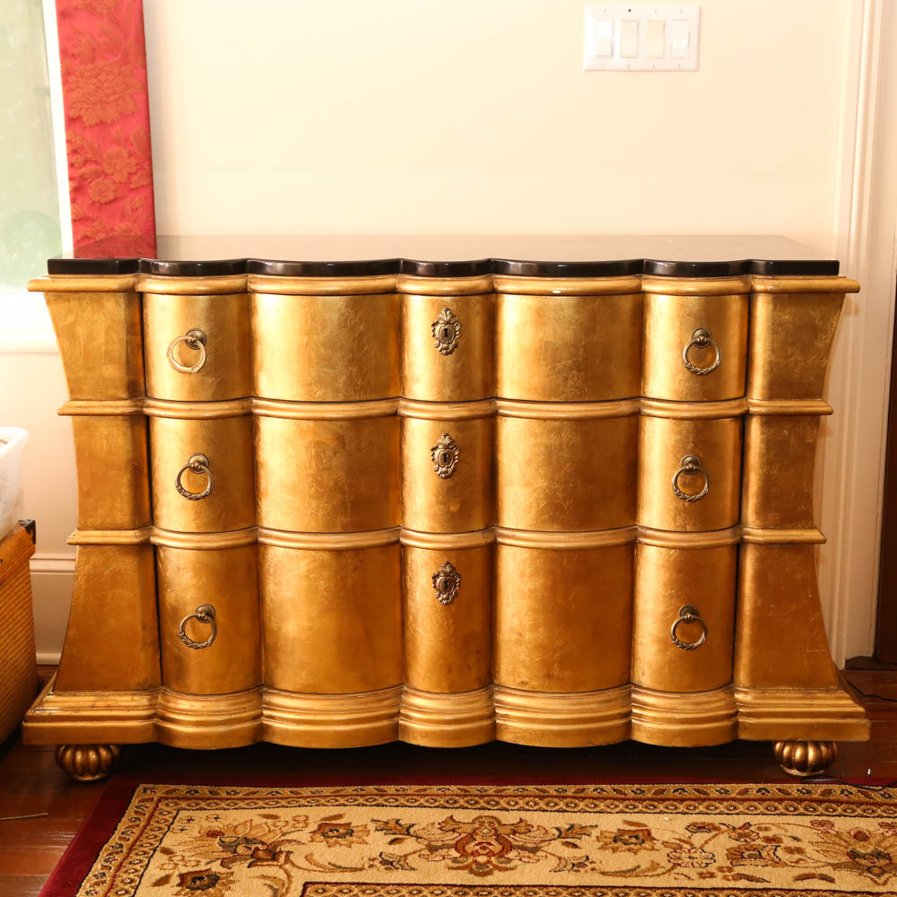 Gold Leaf Scallop Front Chest by Pulaski Furniture