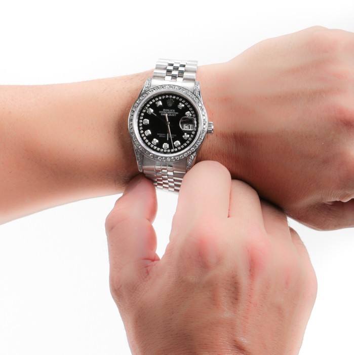 Stainless Steel 1.79 CTW Diamond Rolex Oyster Perpetual Datejust Watch