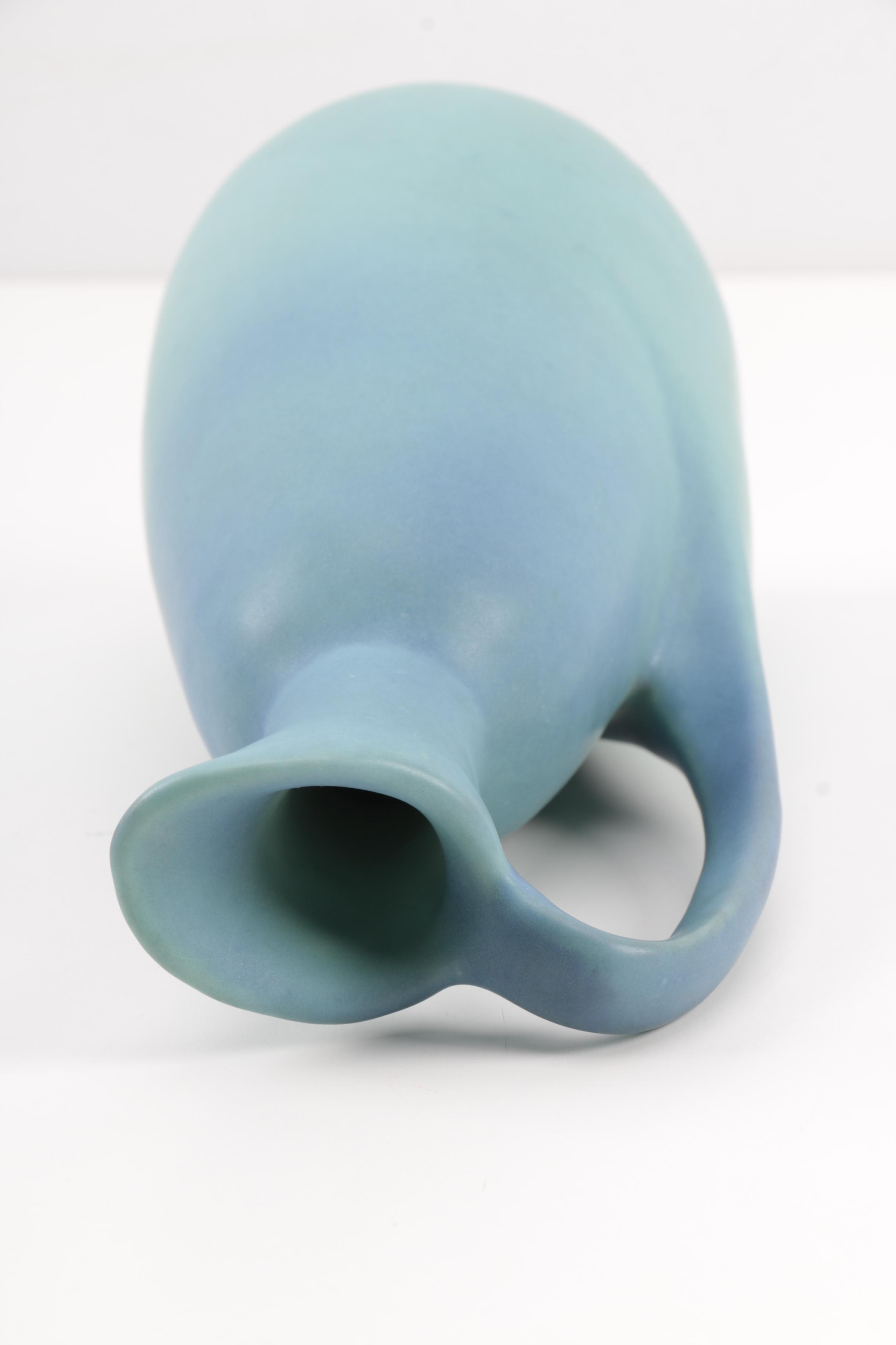 Vintage Van Briggle Pottery Blue Ewer Pitcher