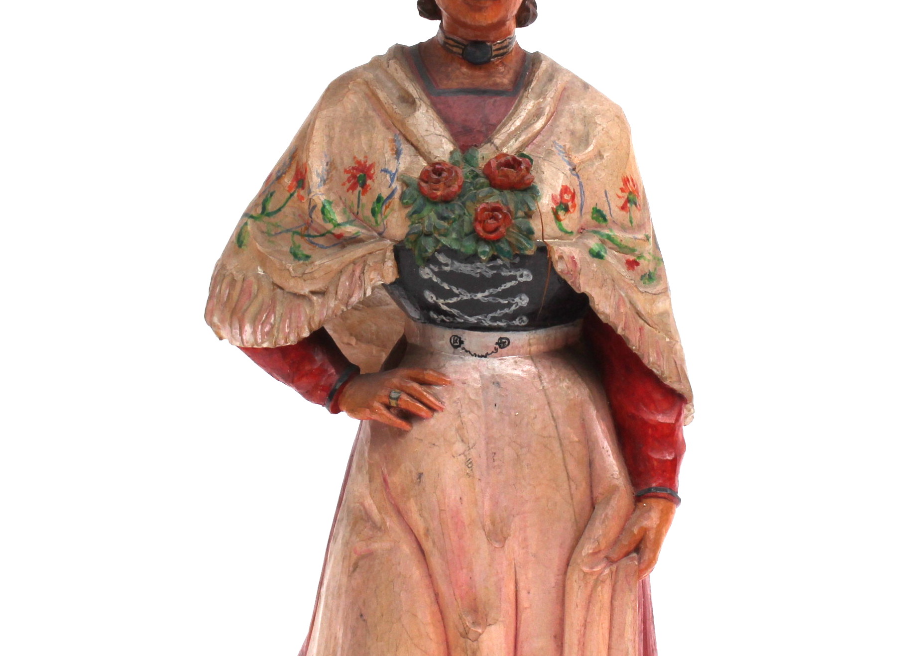 Leopold Moroder Hand-Carved "Peasant Lady"