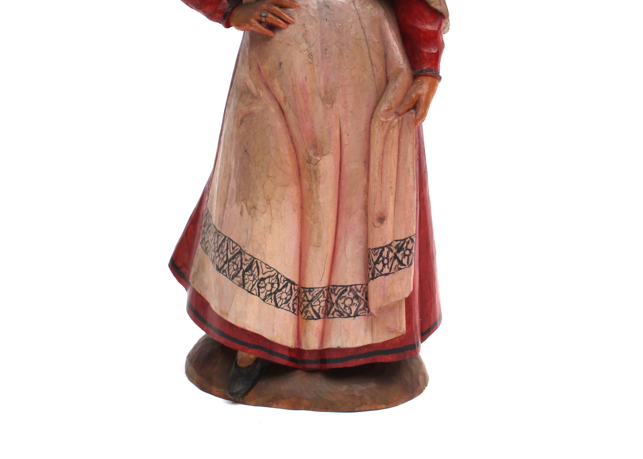 Leopold Moroder Hand-Carved "Peasant Lady"