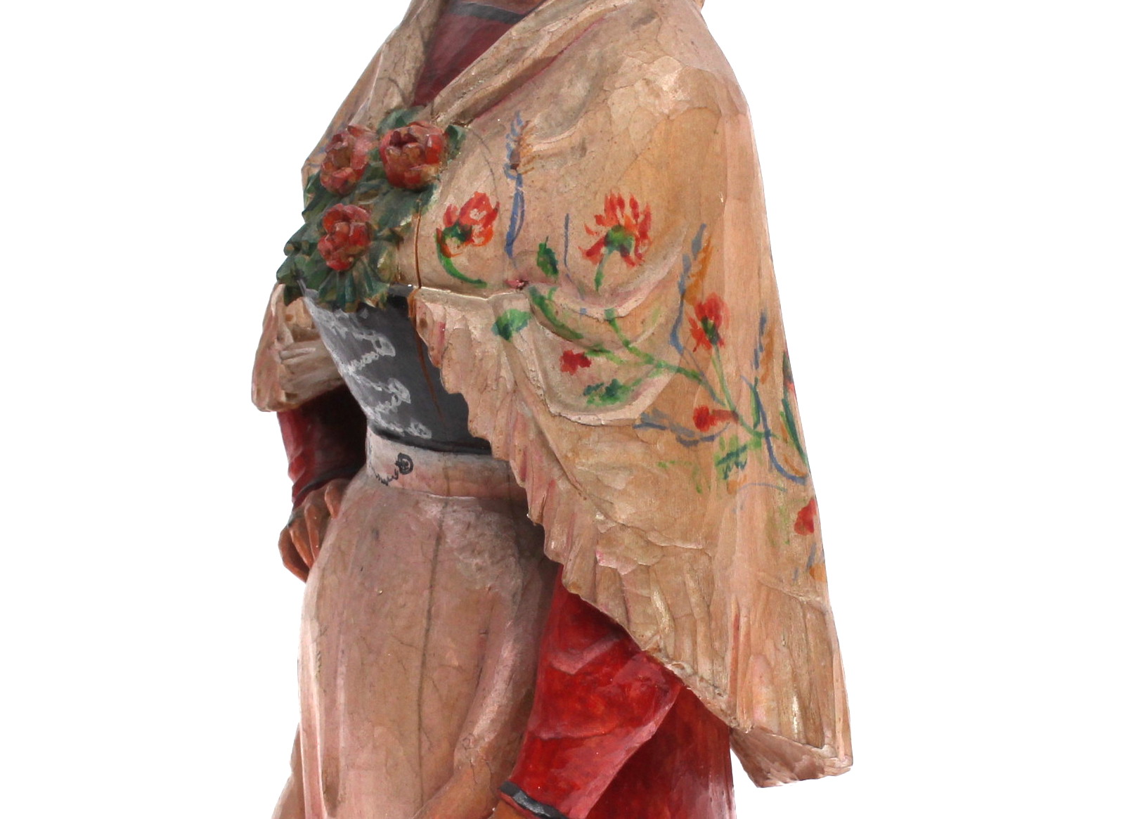 Leopold Moroder Hand-Carved "Peasant Lady"