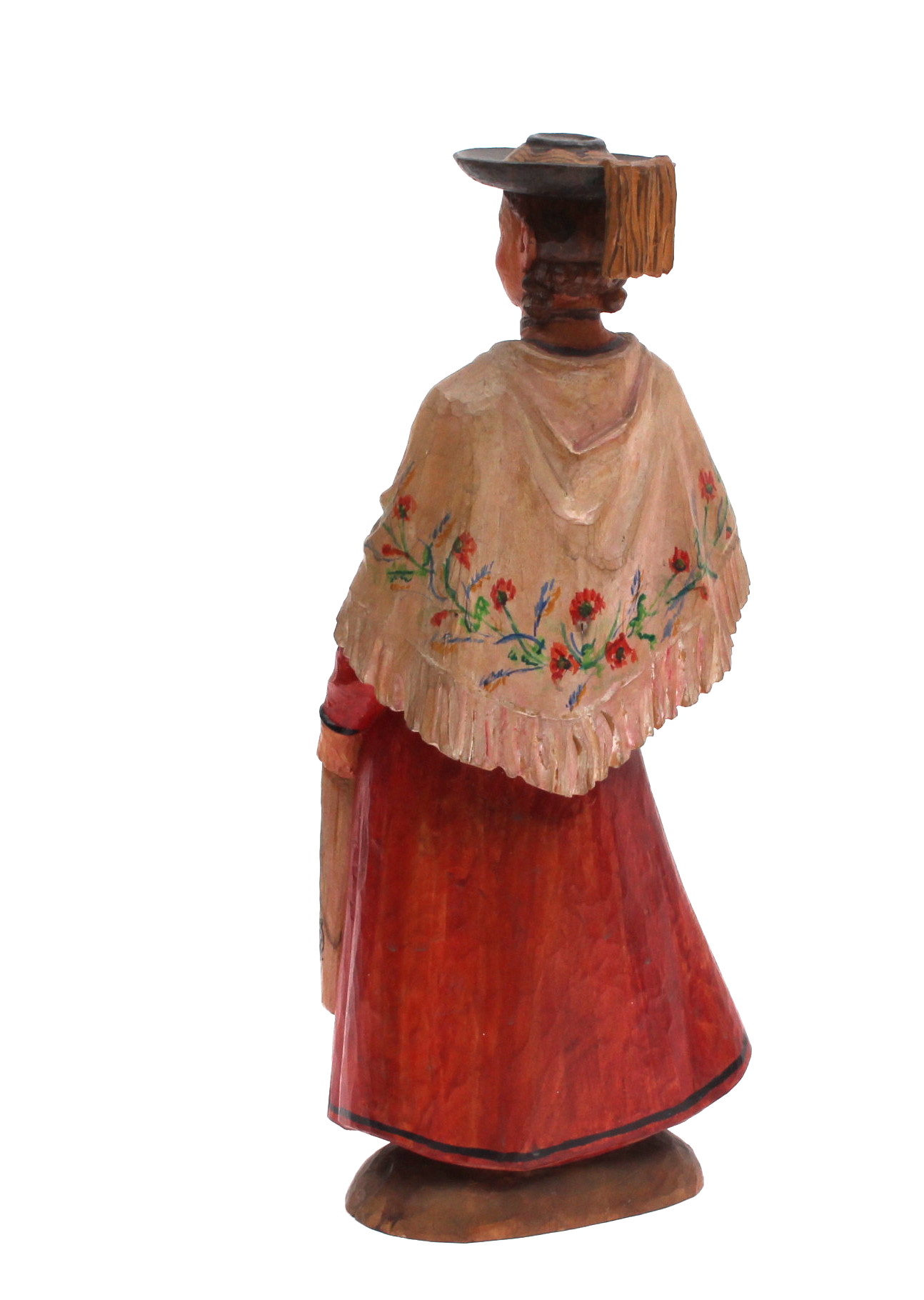 Leopold Moroder Hand-Carved "Peasant Lady"