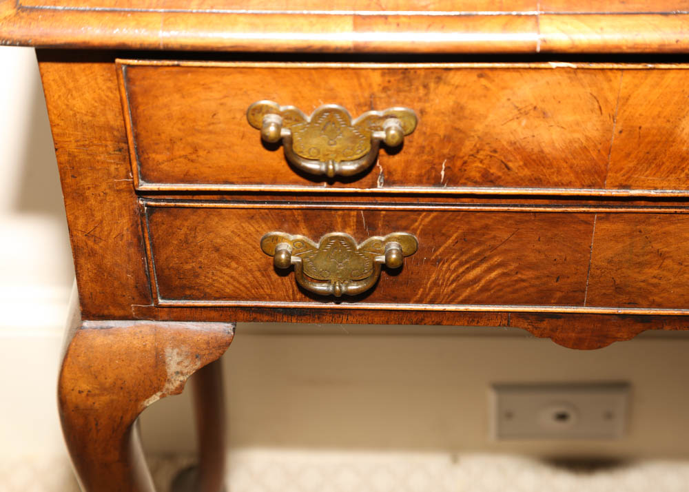English Antique Queen Anne Style Side Table