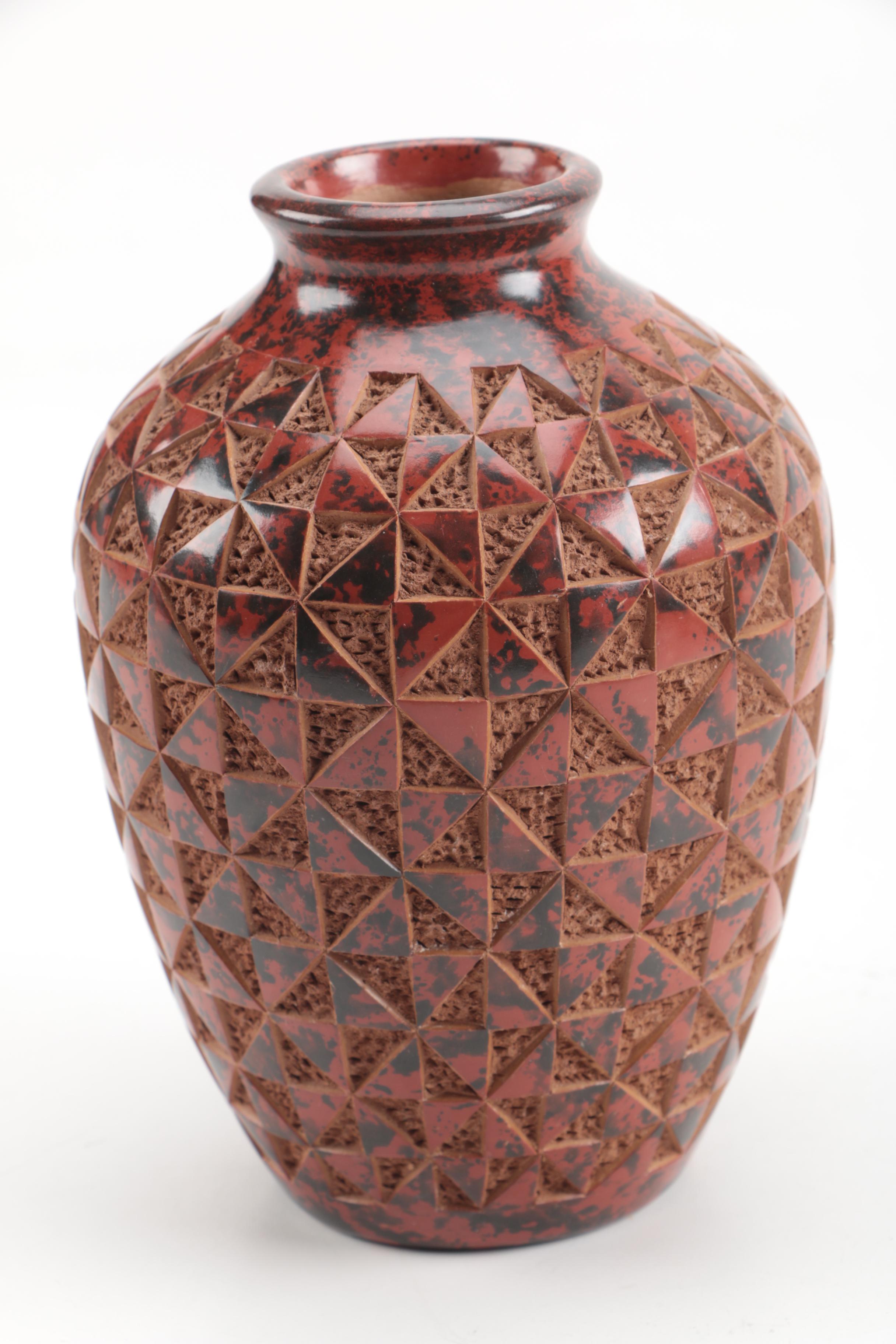 Collection of Decorative Pottery Vases