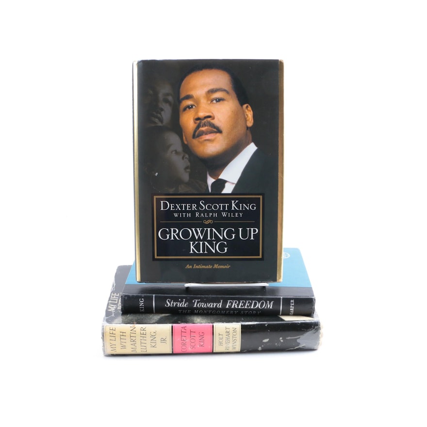 Collection of King Family Books Including a Signed Dexter Scott King First Edition