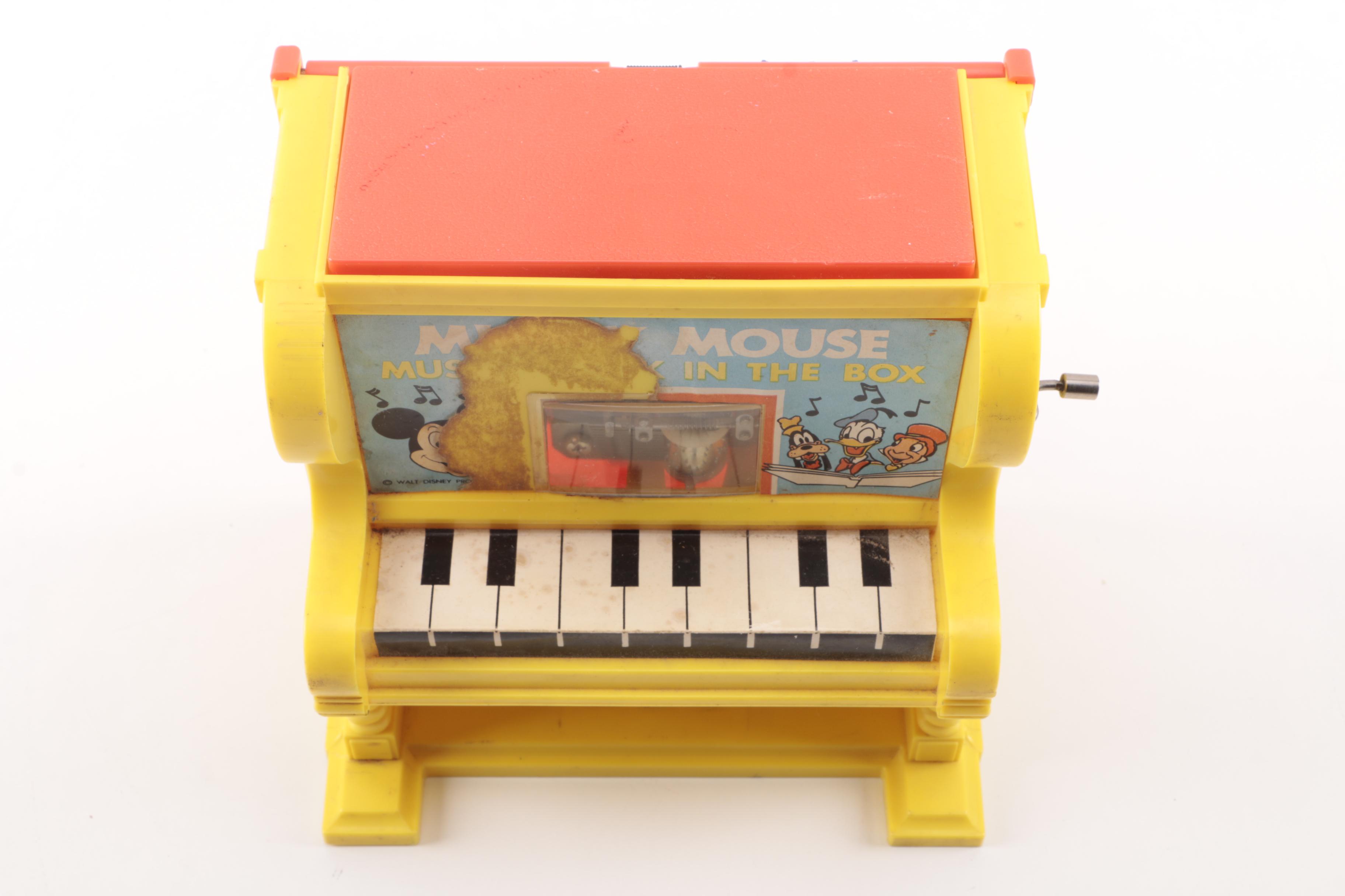 1973 Mickey Mouse Musical Jack-in-the-Box