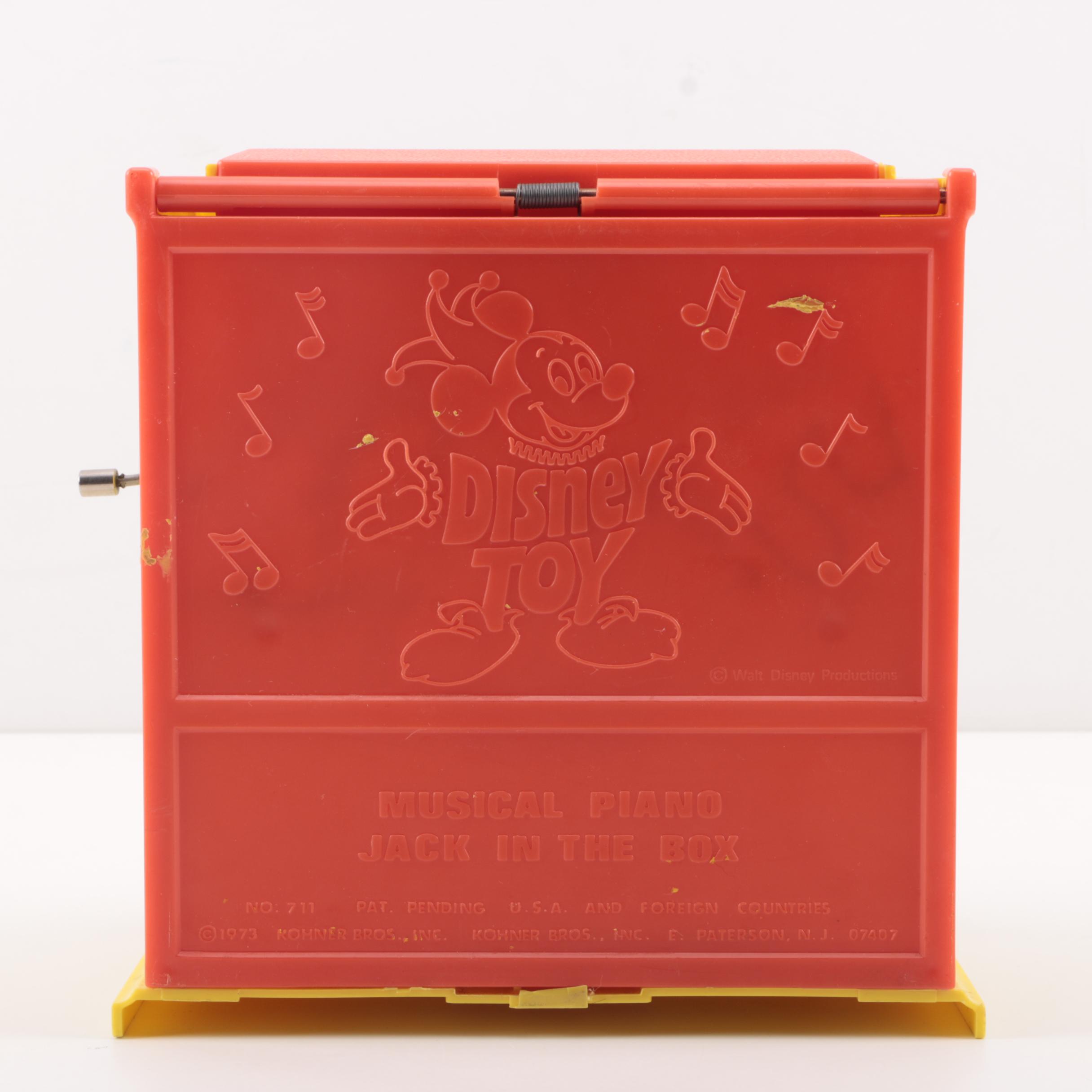 1973 Mickey Mouse Musical Jack-in-the-Box