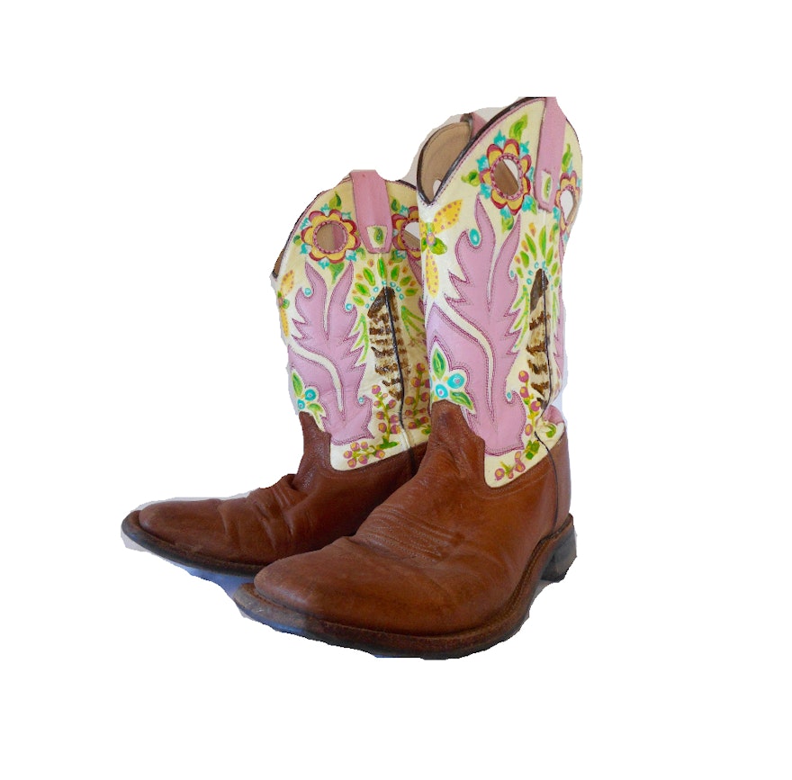 Hand-Painted Women's Cowboy Boots