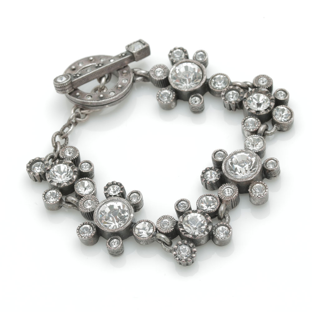 Patricia Locke Silver Tone Foilback Bracelet