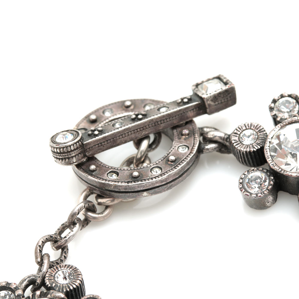 Patricia Locke Silver Tone Foilback Bracelet