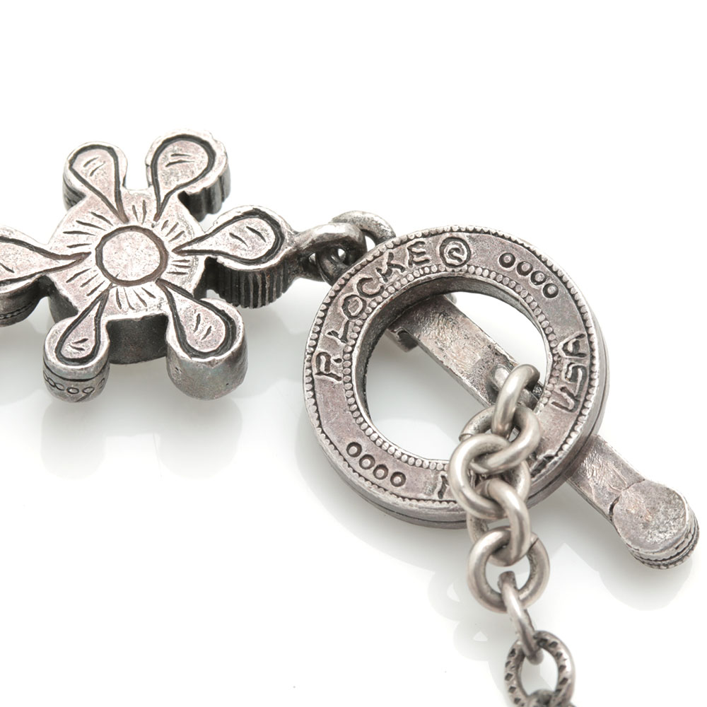 Patricia Locke Silver Tone Foilback Bracelet