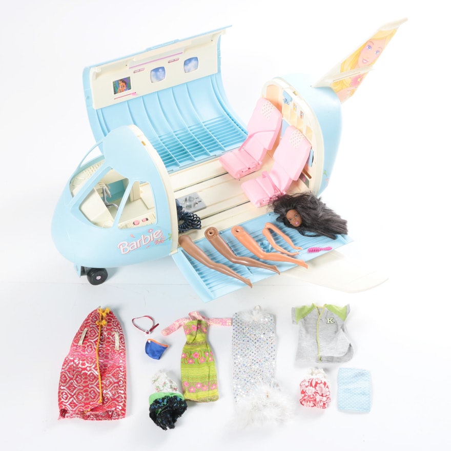 1999 Barbie Airplane with Accessories