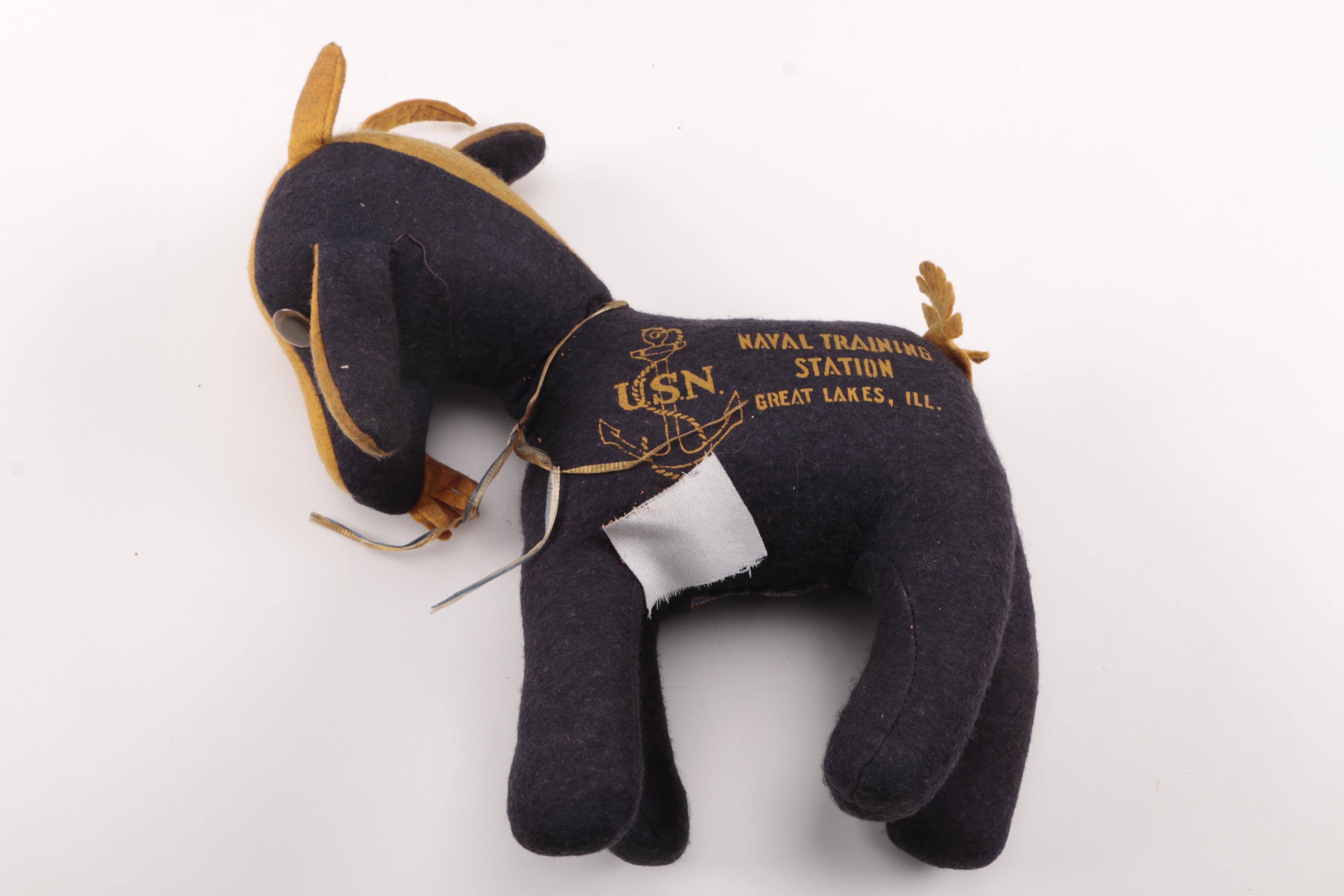 Lock Box With Assorted Memorabilia Including Military Mascot by Inter-Collegiate Press