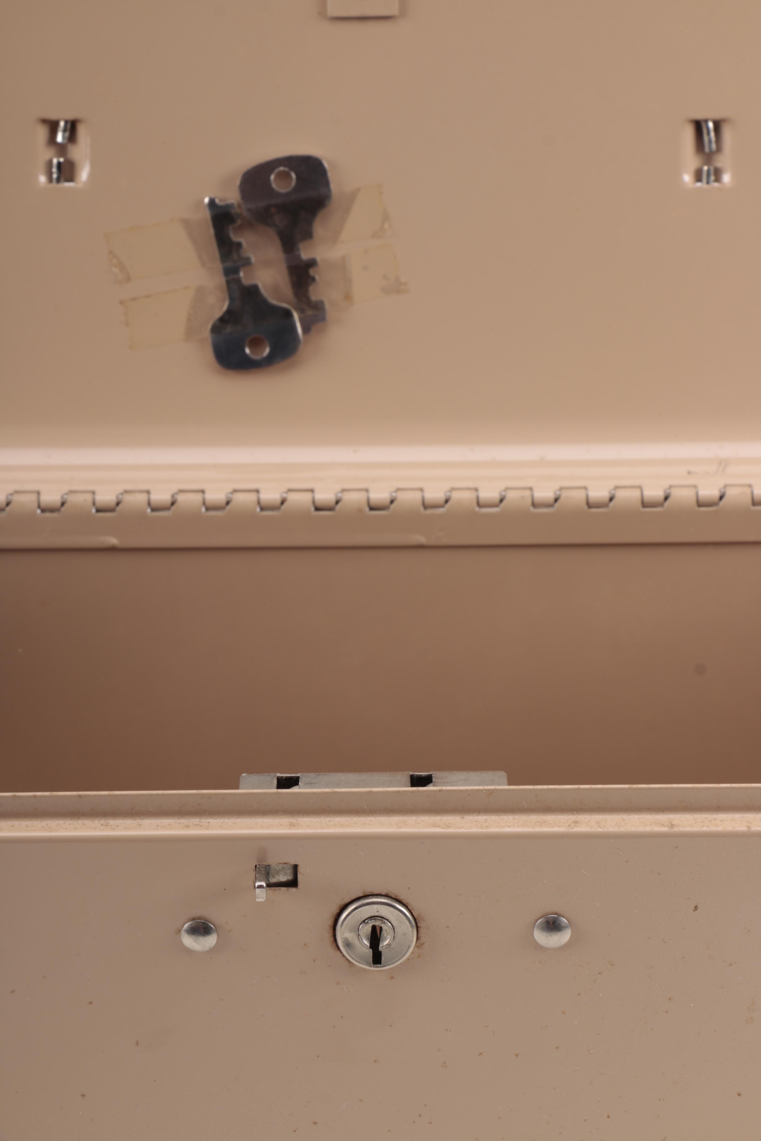 Lock Box With Assorted Memorabilia Including Military Mascot by Inter-Collegiate Press