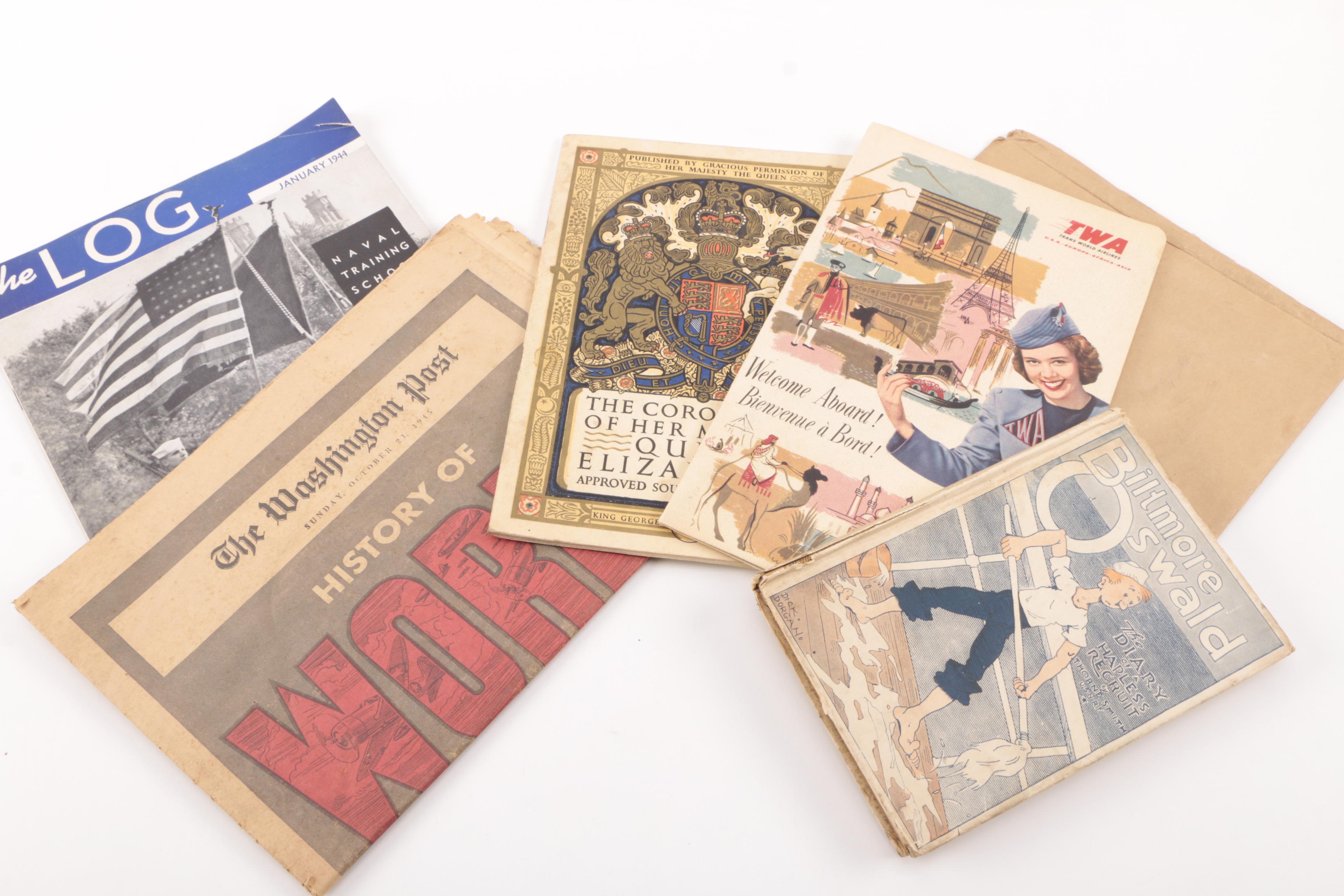 Lock Box With Assorted Memorabilia Including Military Mascot by Inter-Collegiate Press